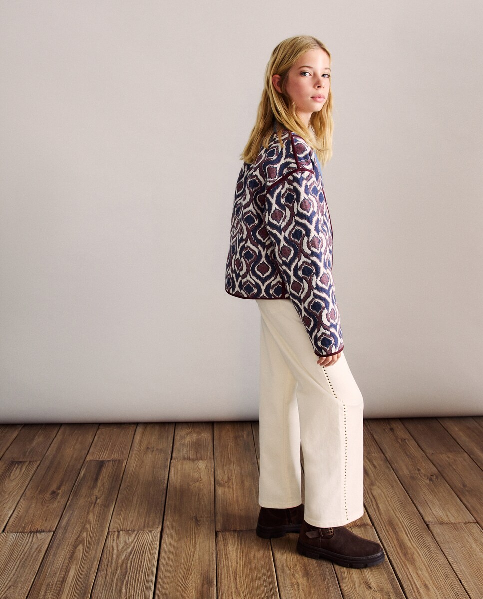 Jeans com Tachas 120 Cru-3