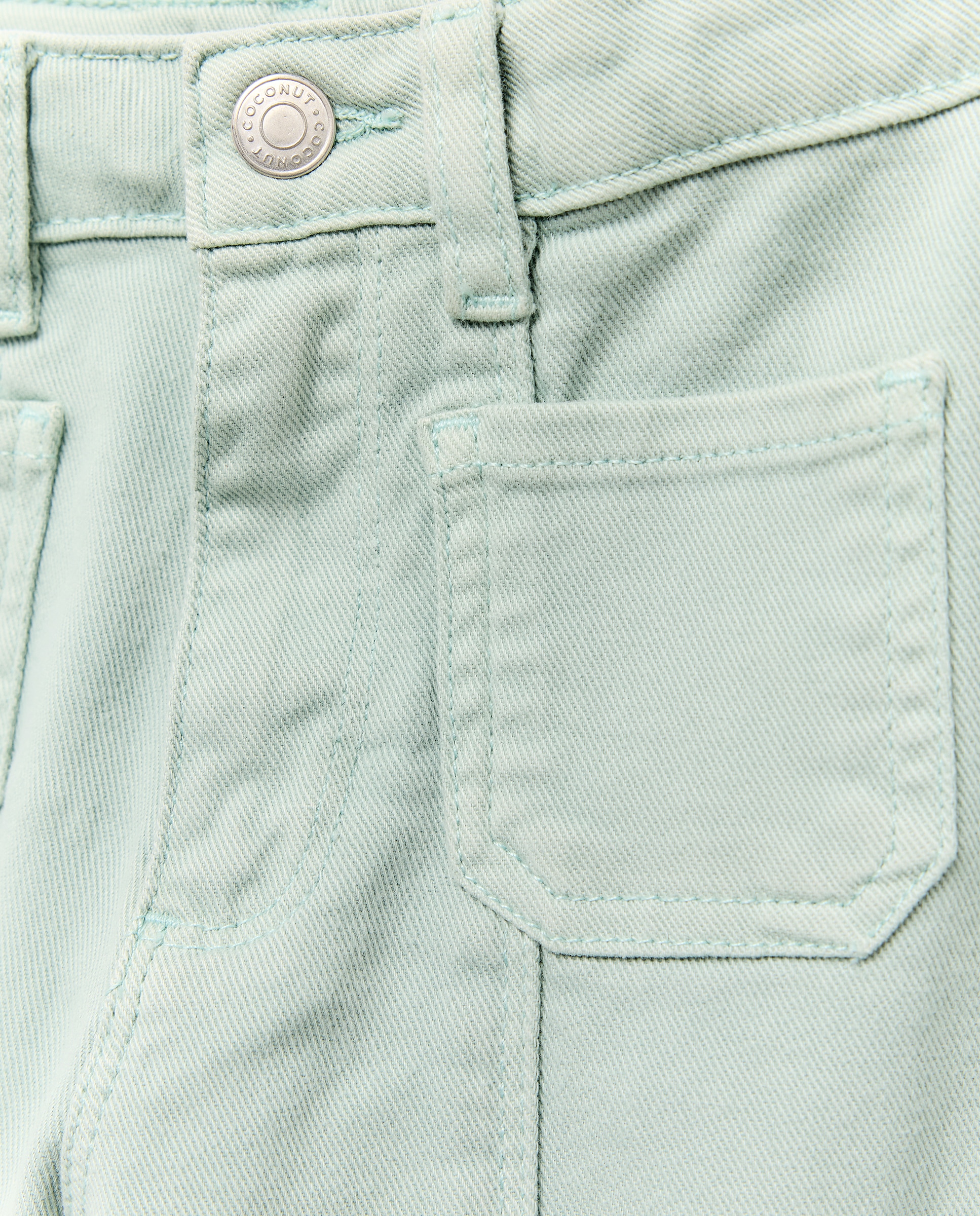Jeans com Costura à Frente Sabão-5