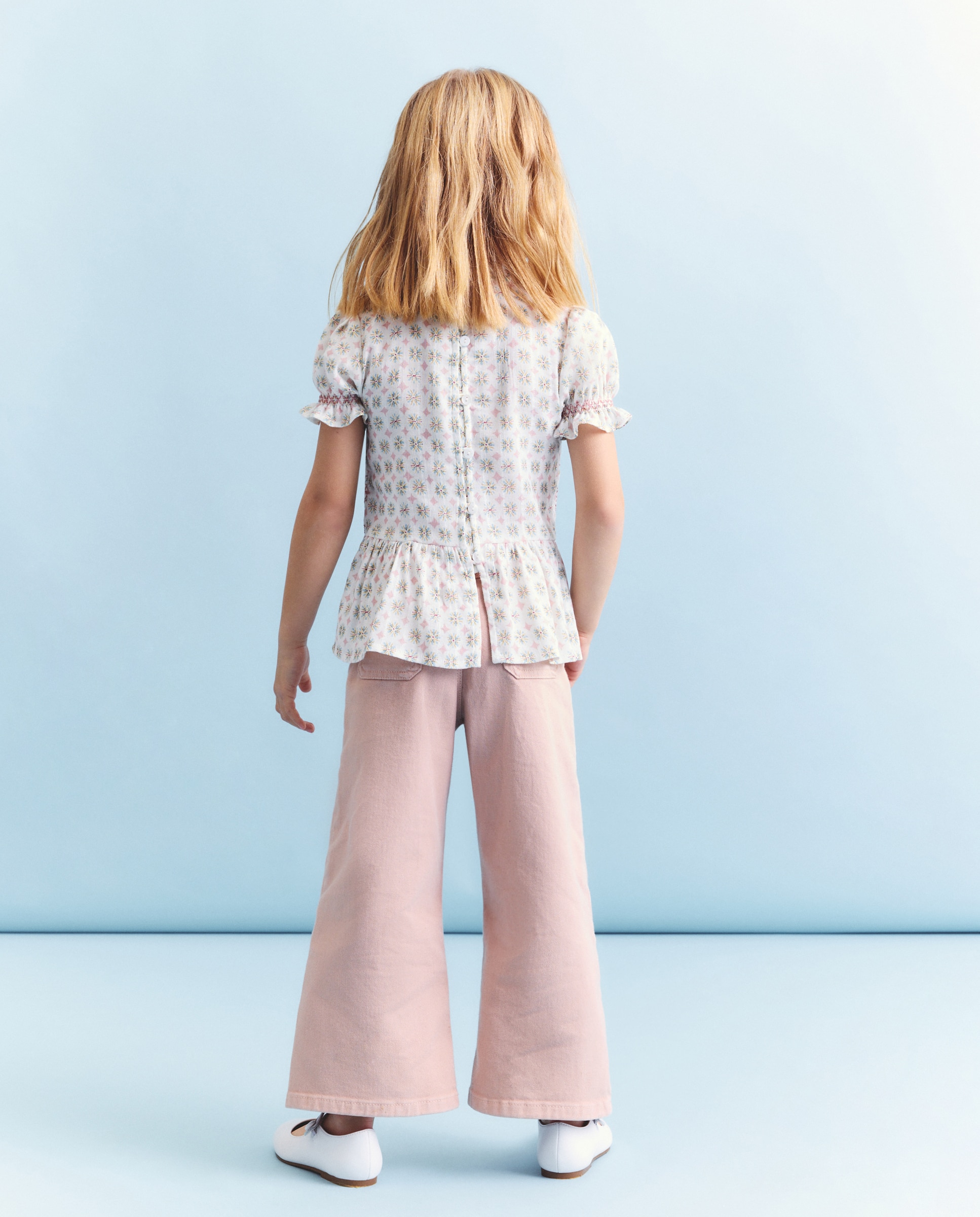 Pantalón denim de niña con costura delantera - Coconut El Corte Inglés - 220 Rosa palo 220 Rosa palo-3