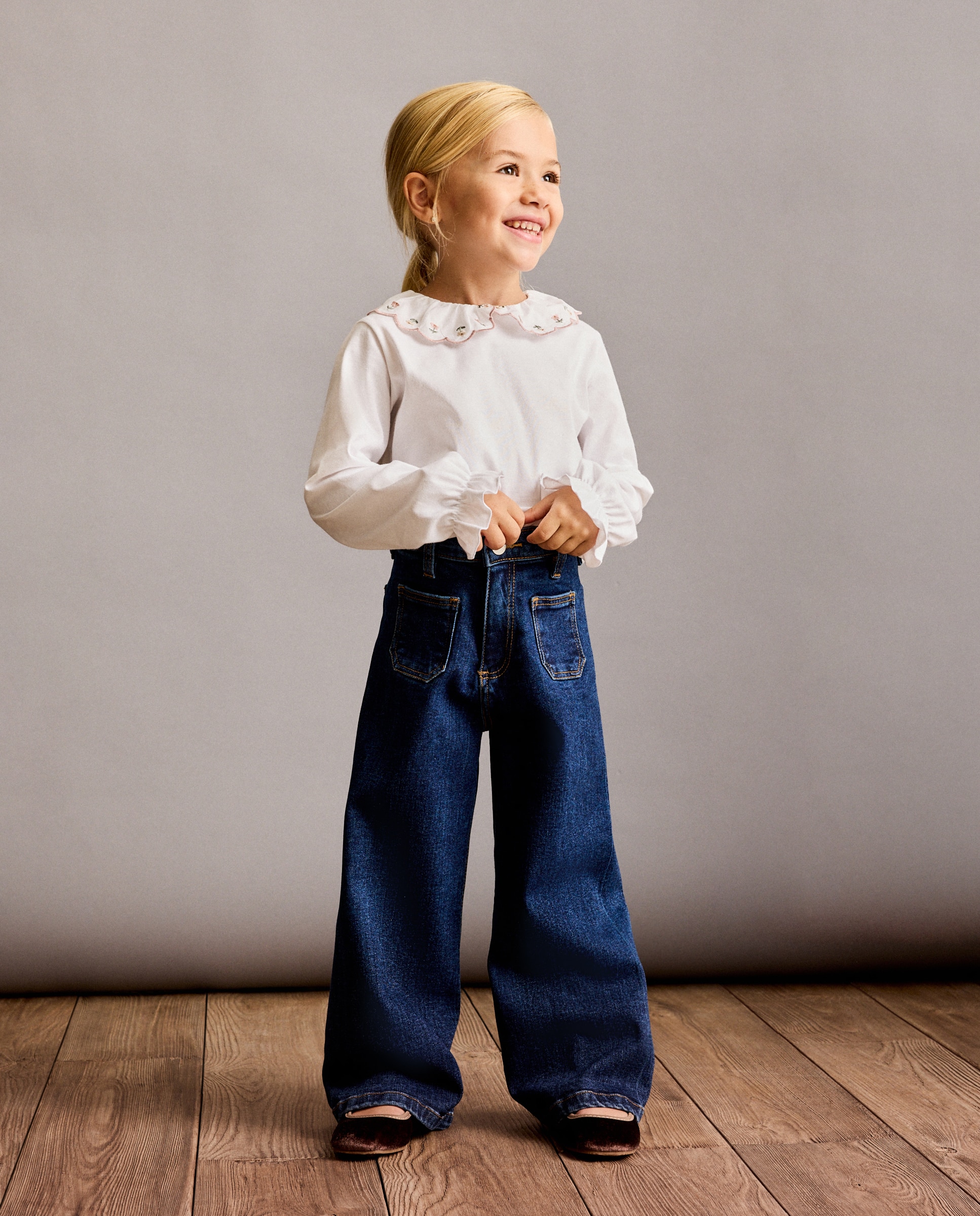 Imagen 2 de Pantalón de niña vaquero marine liso - Coconut El Corte Inglés - Azul Suave Azul Suave