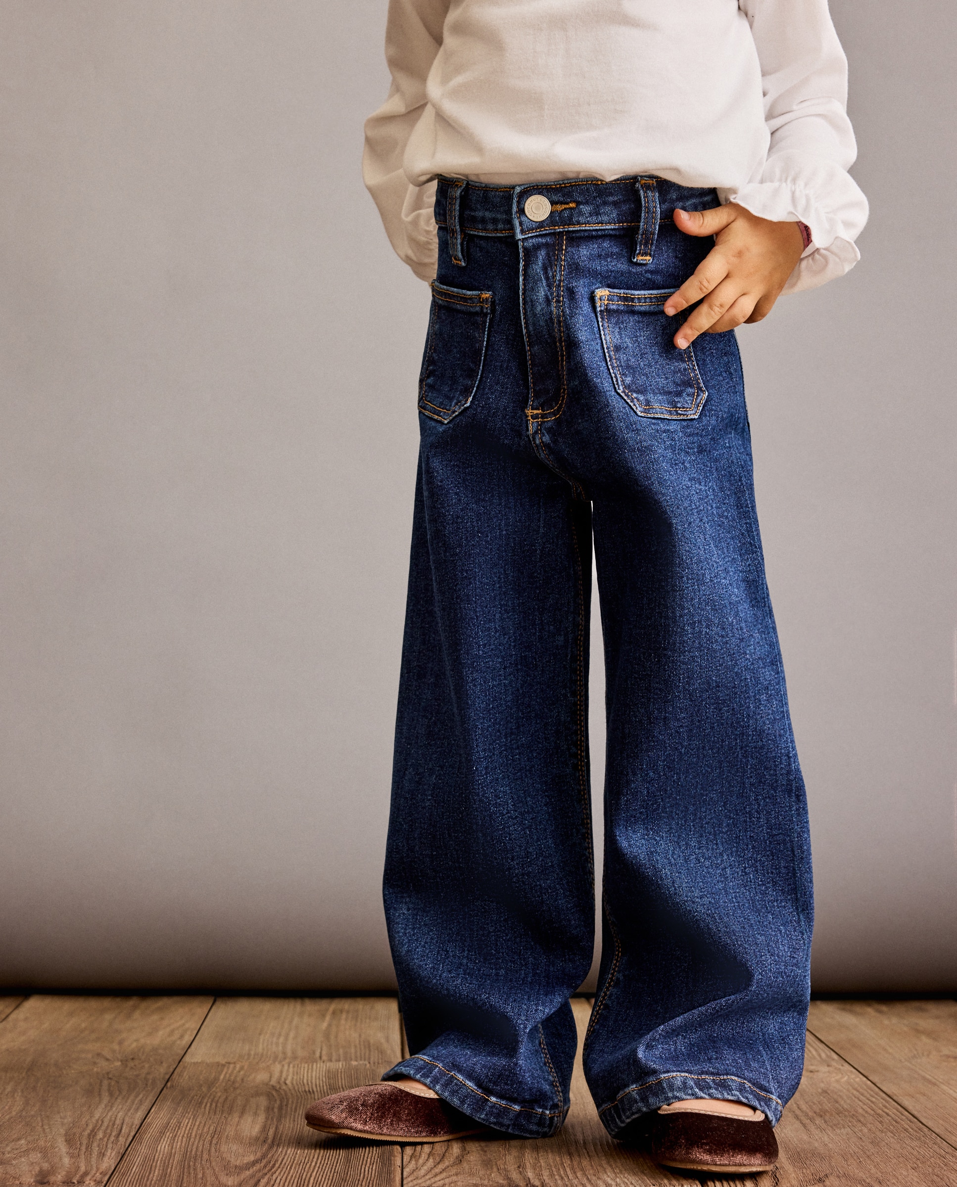 Imagen 3 de Pantalón de niña vaquero marine liso - Coconut El Corte Inglés - Azul Suave Azul Suave