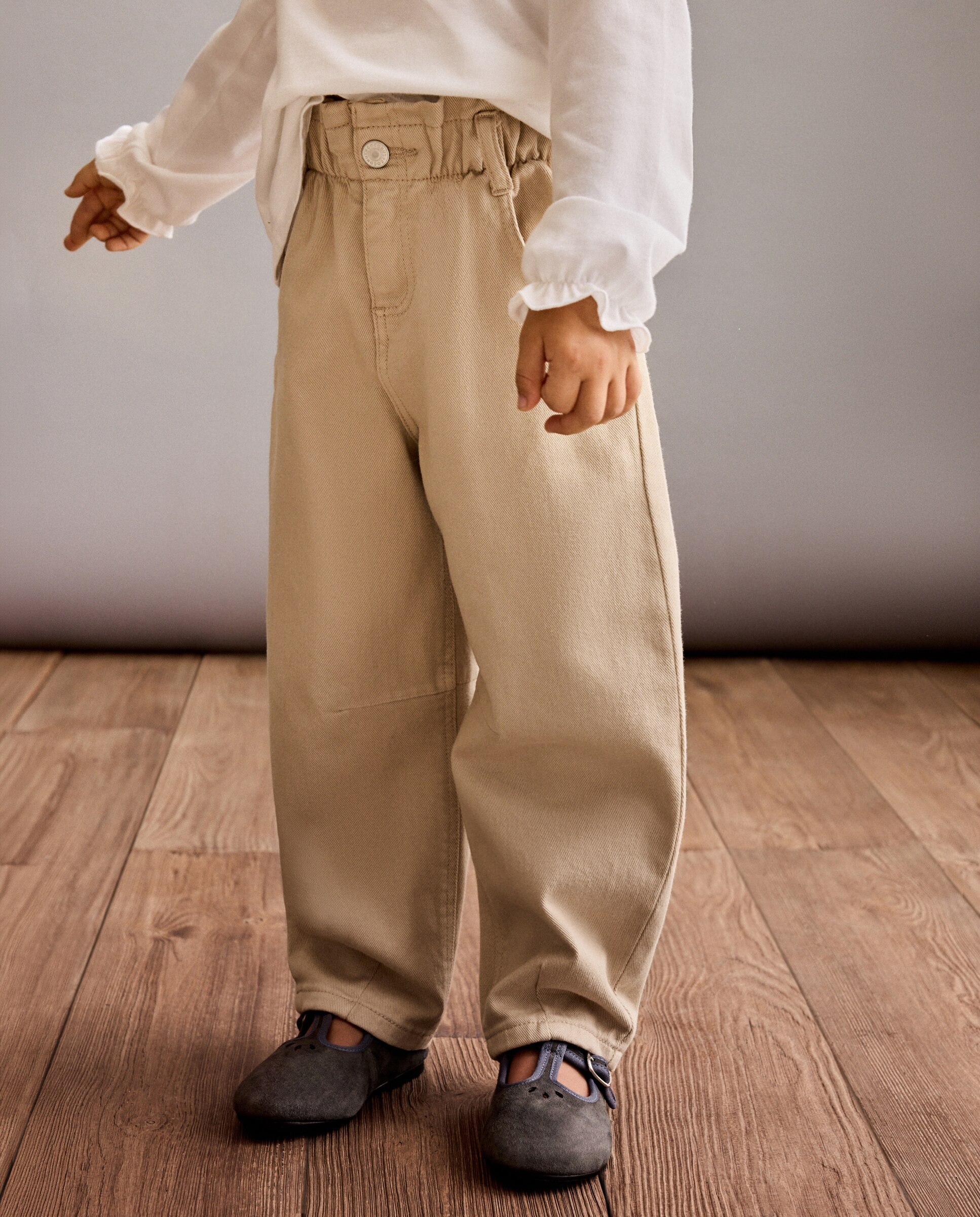 Pantalón de niña vaquero balloom liso - Coconut El Corte Inglés - Tostado Tostado-2