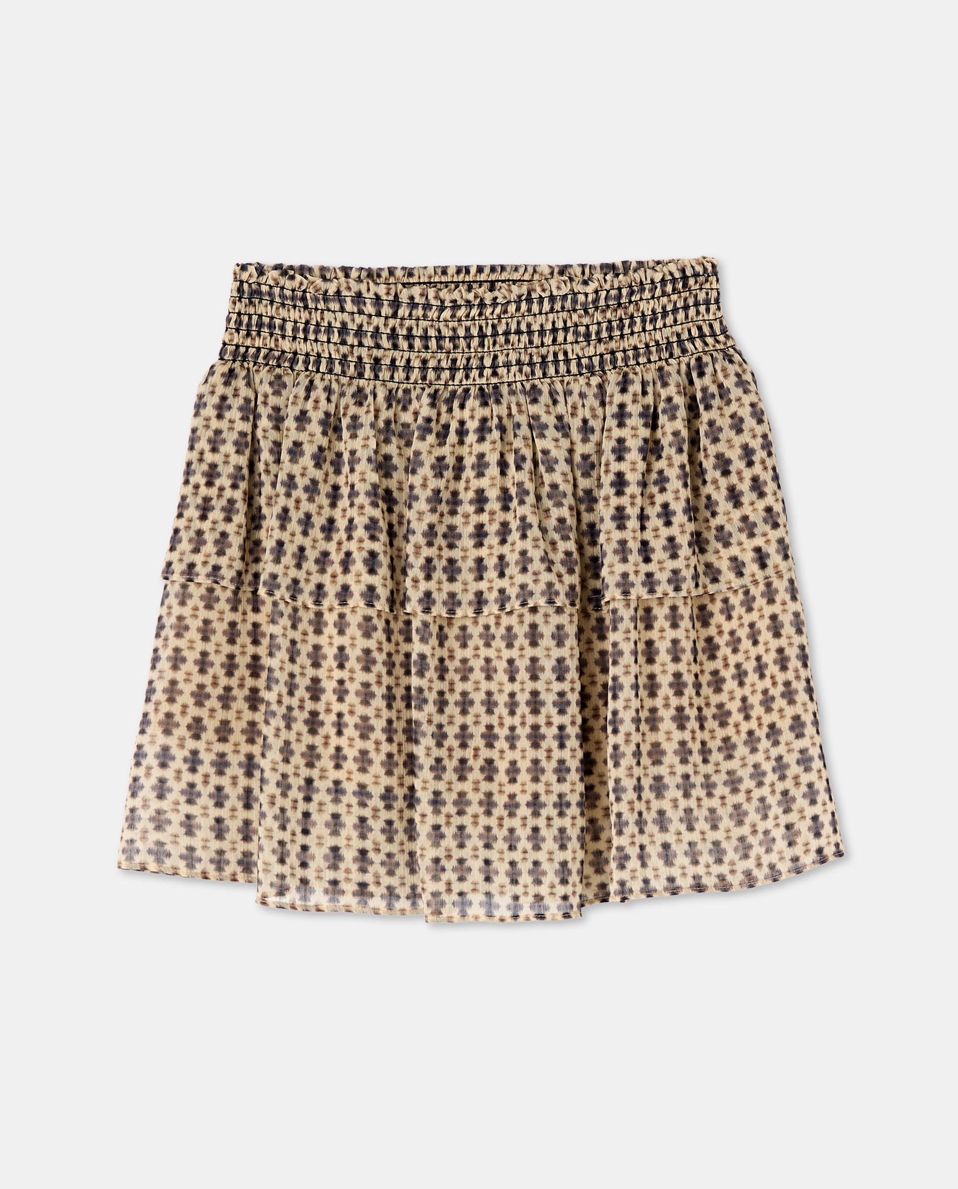 Saia de Conjunto com Folhos Branco-4