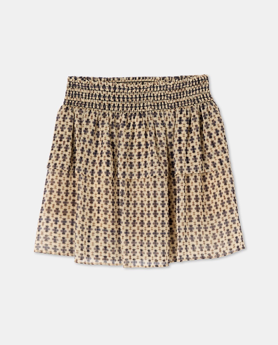 Saia de Conjunto com Folhos Branco-4