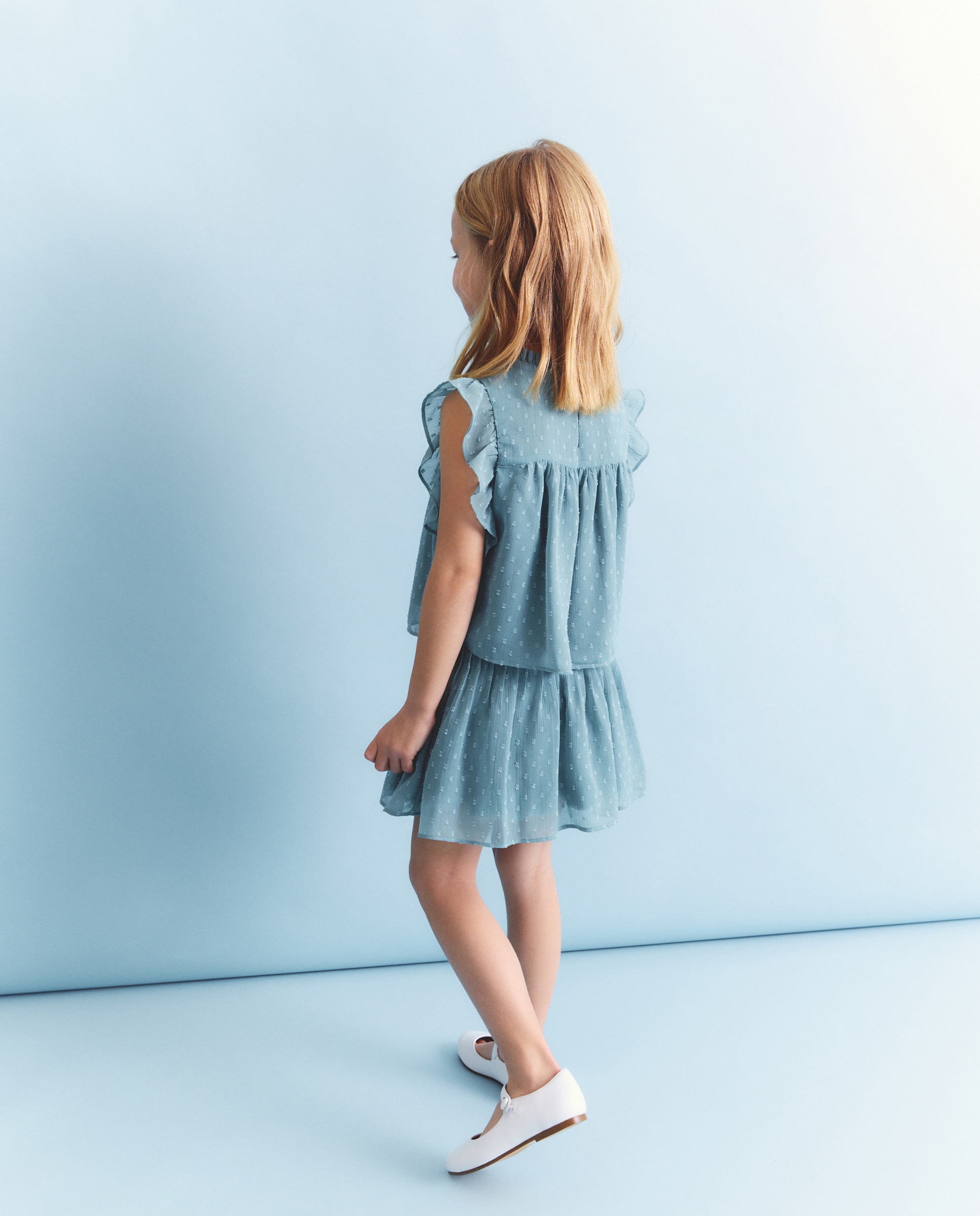 Falsa plisada plumeti sobrecapa de niña - Coconut El Corte Inglés - Jabón Jabón-4