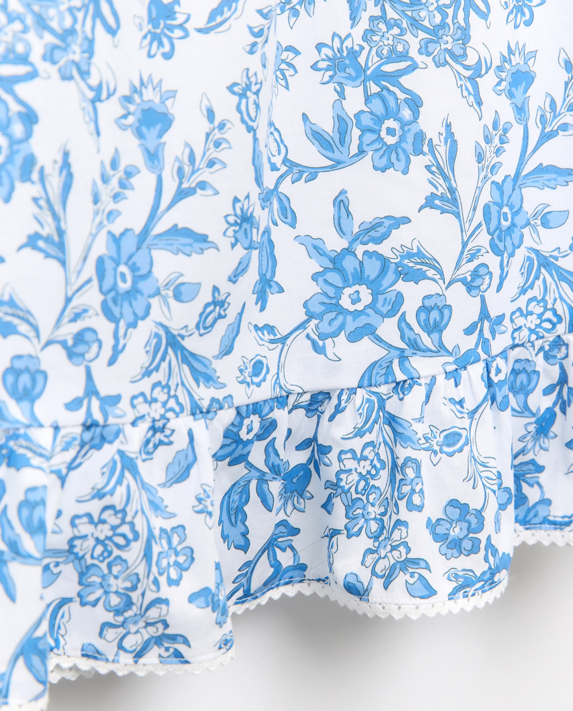 Vestido sem Mangas com Estampado Bicolor Azul-6