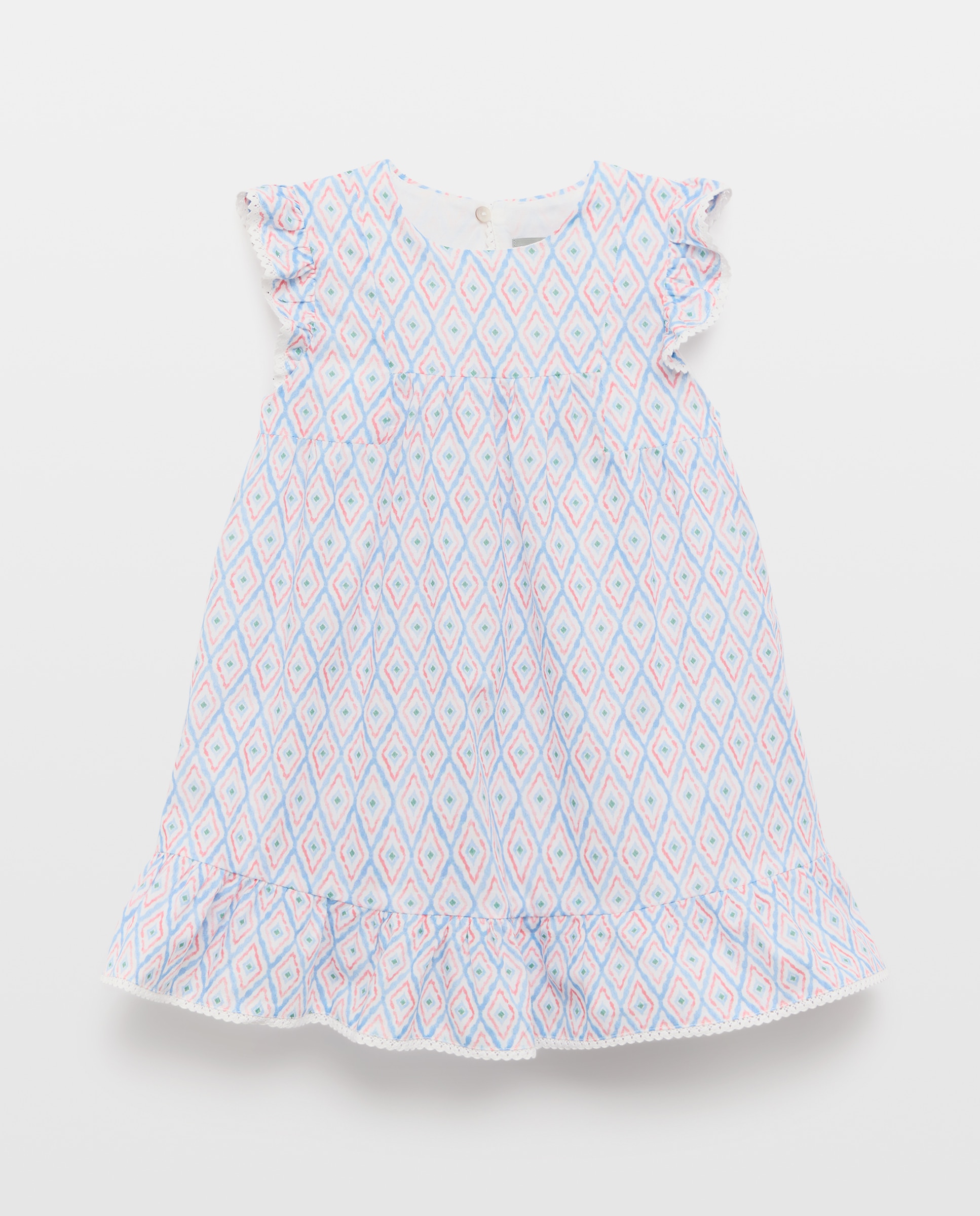 Vestido sem mangas Azul-4
