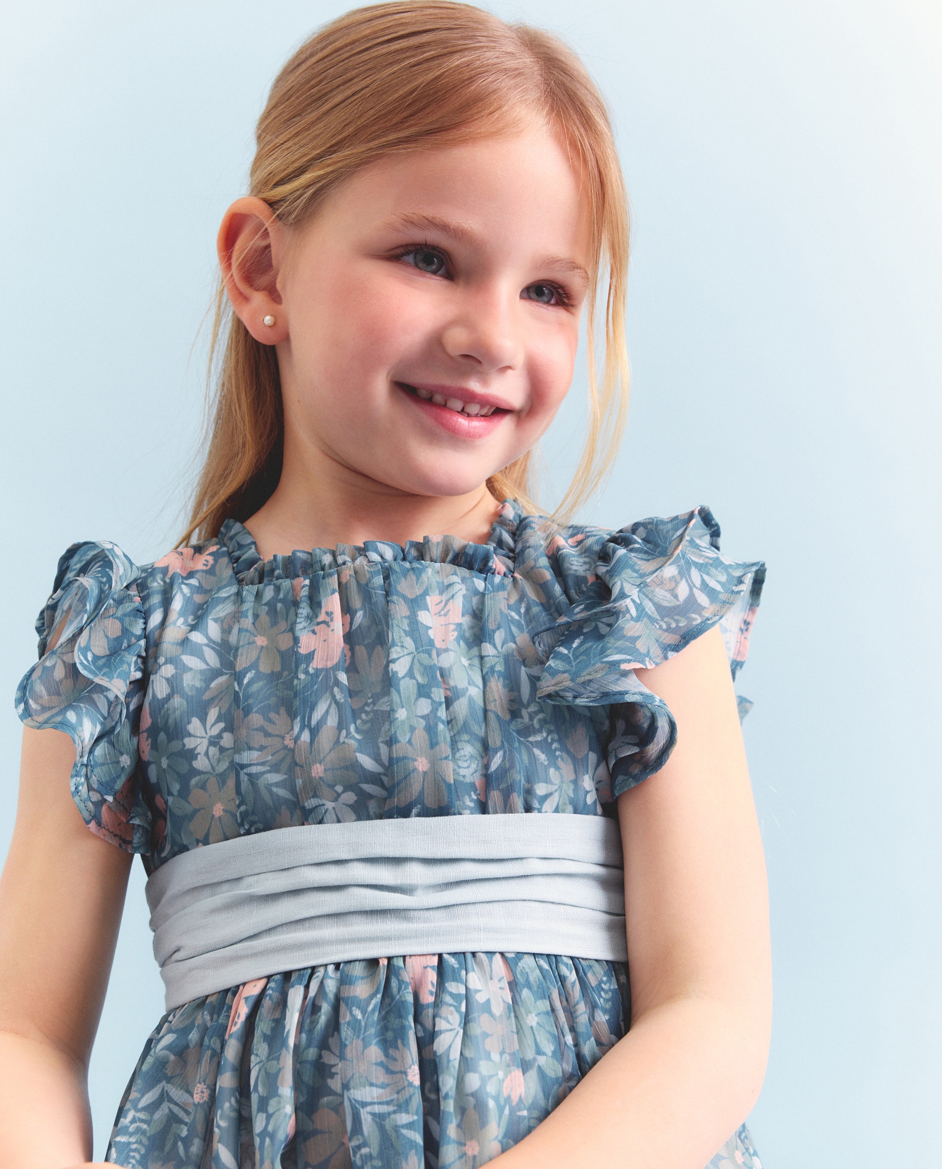 Vestido de Cerimónia sem Mangas, com Estampado Verde-2