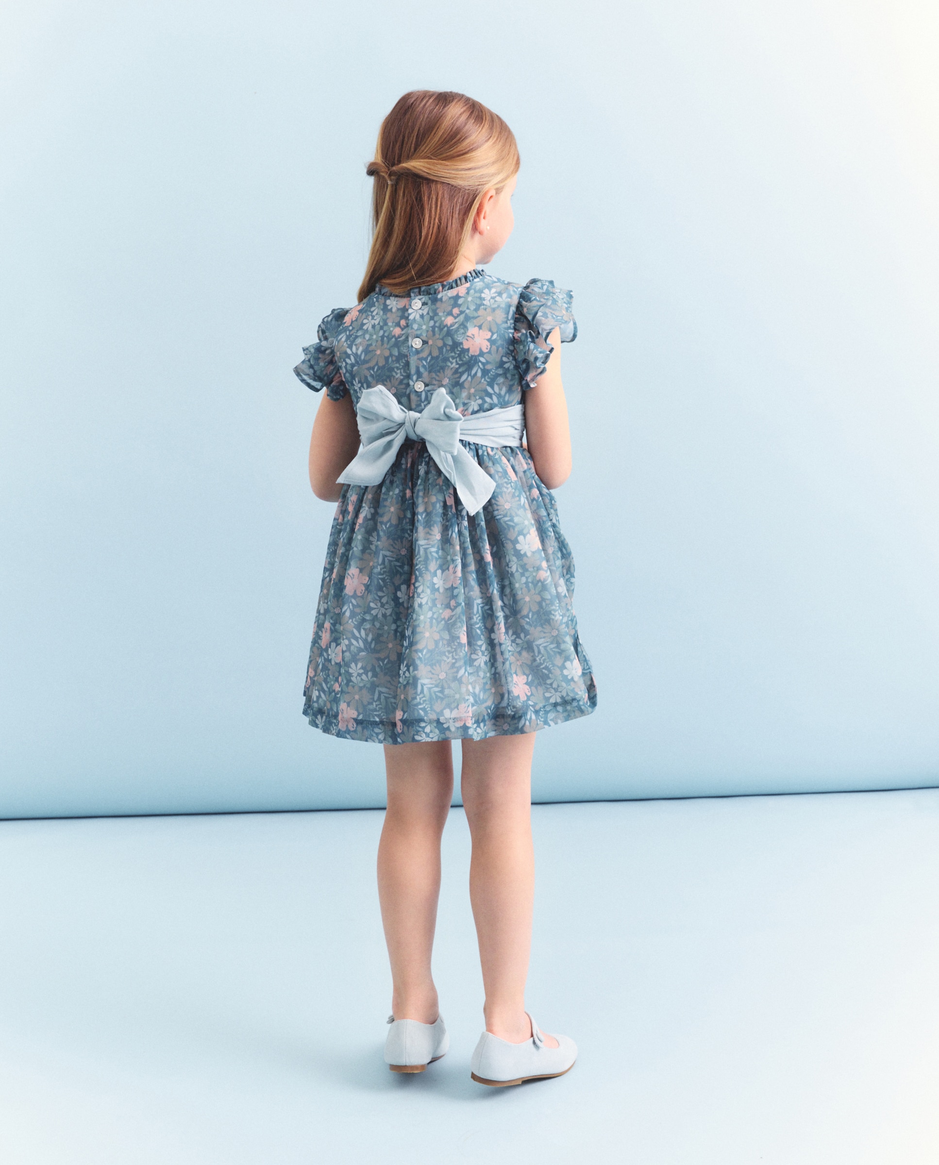 Vestido de Cerimónia sem Mangas, com Estampado Verde-3