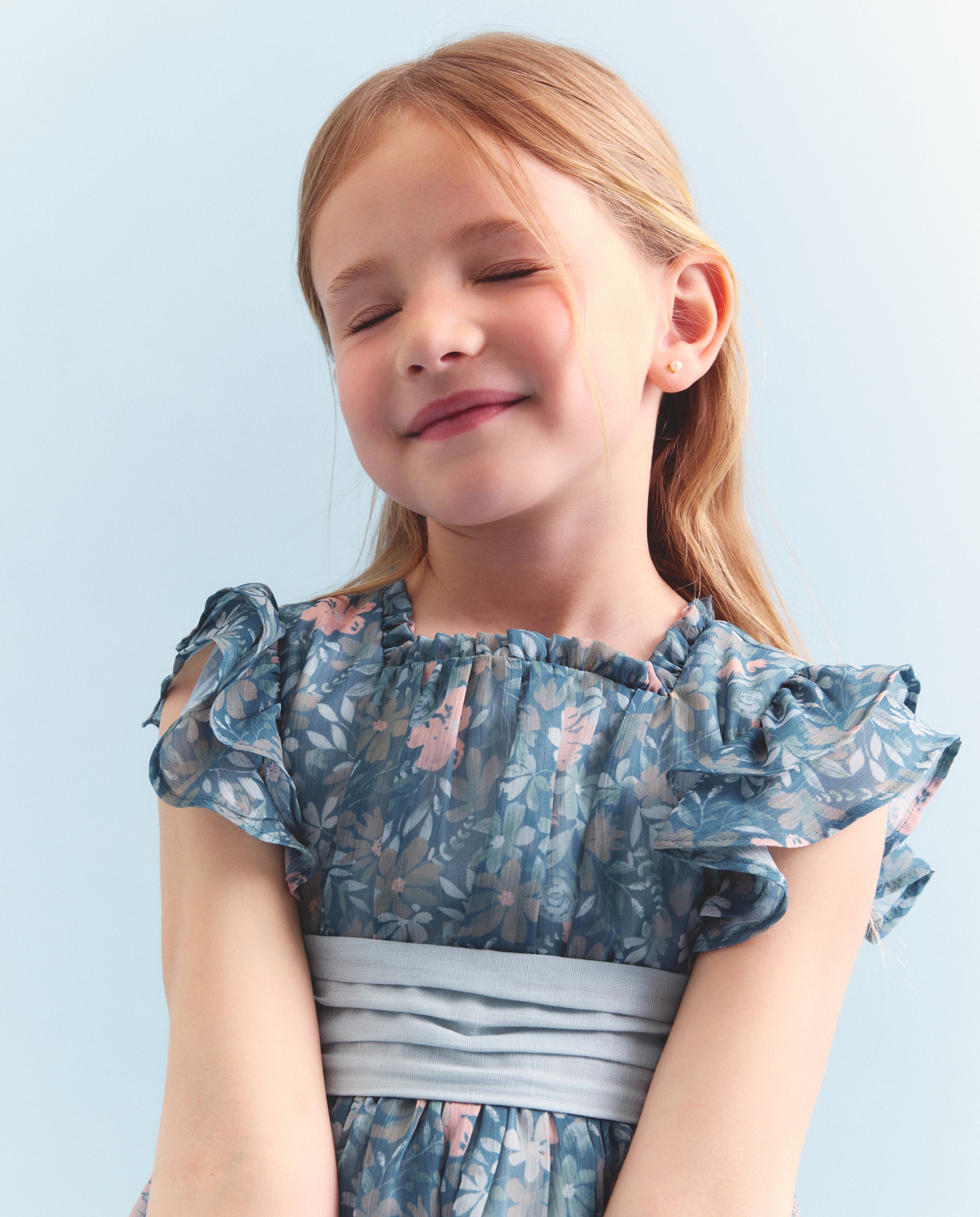 Vestido de Cerimónia sem Mangas, com Estampado Verde-4