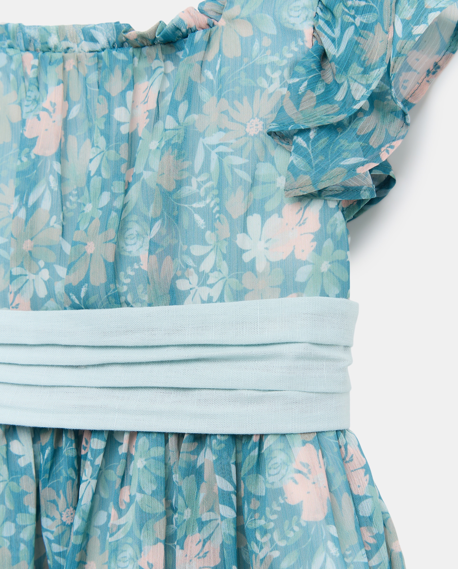 Vestido de Cerimónia sem Mangas, com Estampado Verde-6