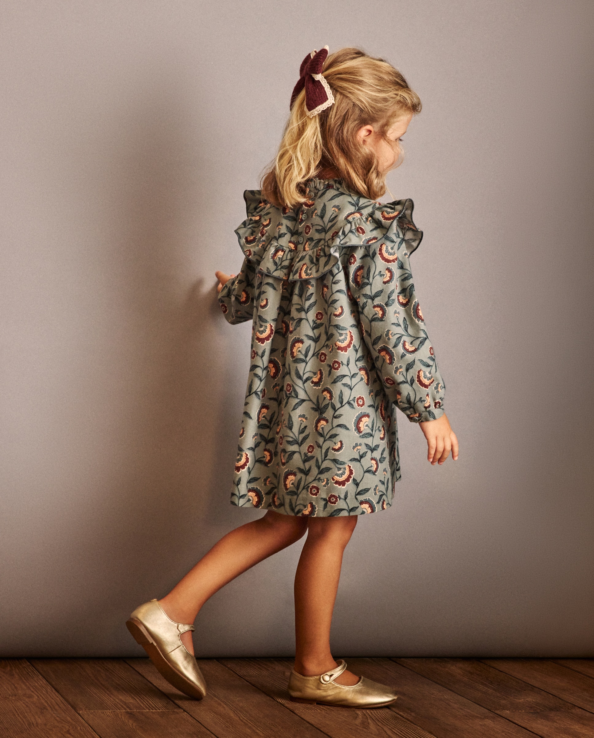 Vestido de Algodão com Manga Comprida e All Over Print de Fantasia Coconut El Corte Inglés Verde-3