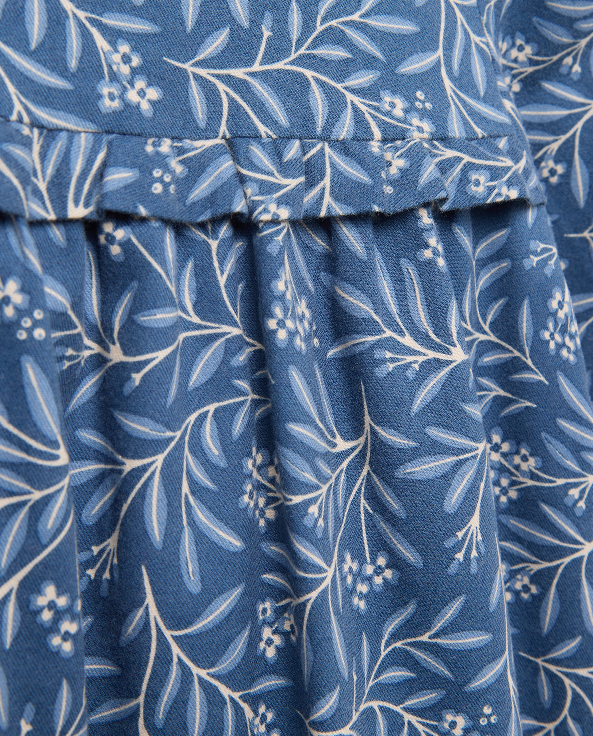 Vestido de Algodão com Manga Comprida e All Over Print de Fantasia Coconut El Corte Inglés Azul-5
