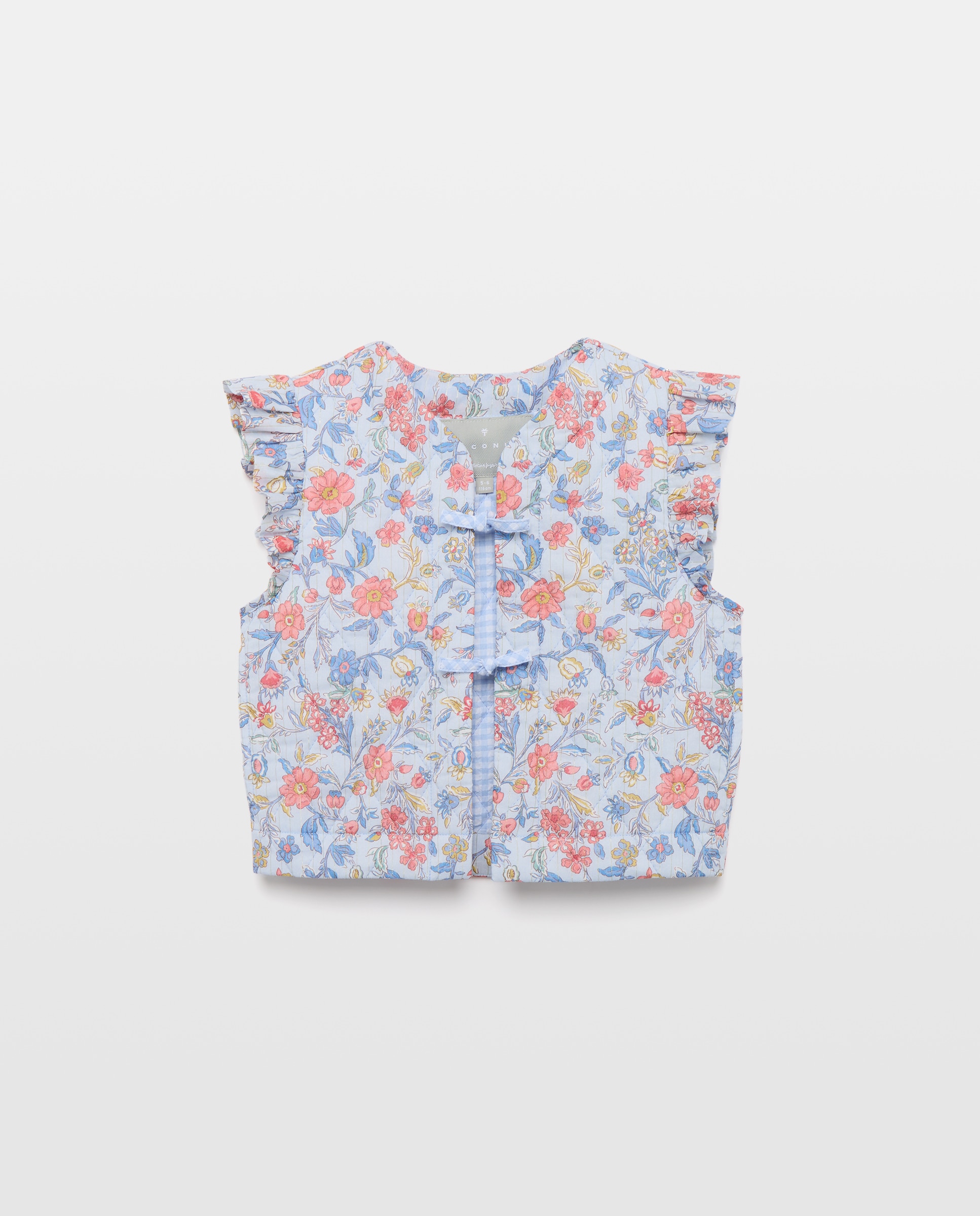Colete Acolchoado com Estampado Floral Coconut El Corte Inglés Azul-5