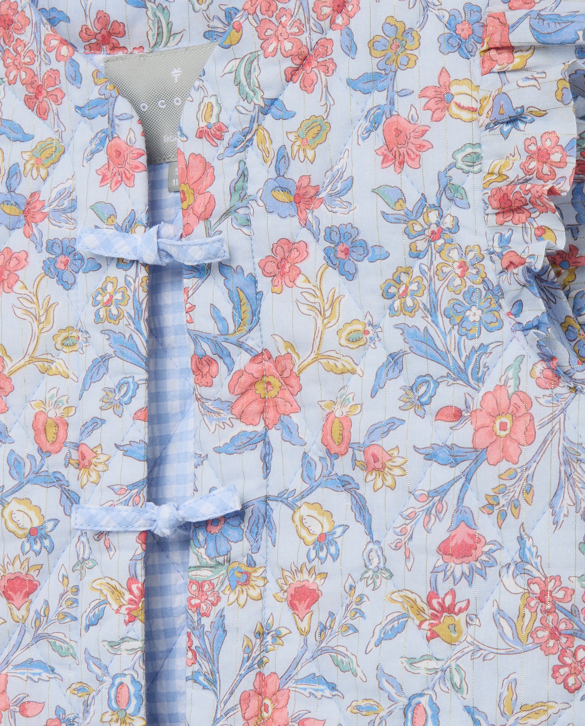 Colete Acolchoado com Estampado Floral Coconut El Corte Inglés Azul-6