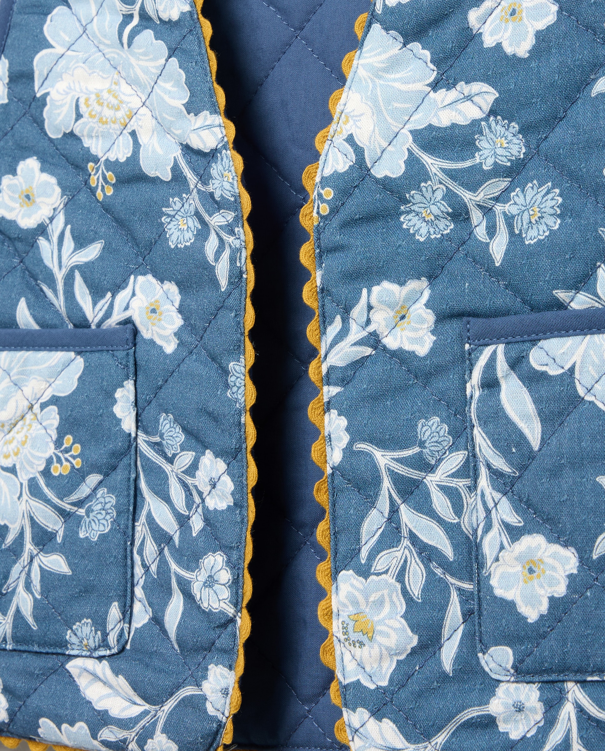 Colete Acolchoado com All Over Print Floral Coconut El Corte Inglés Azul-5