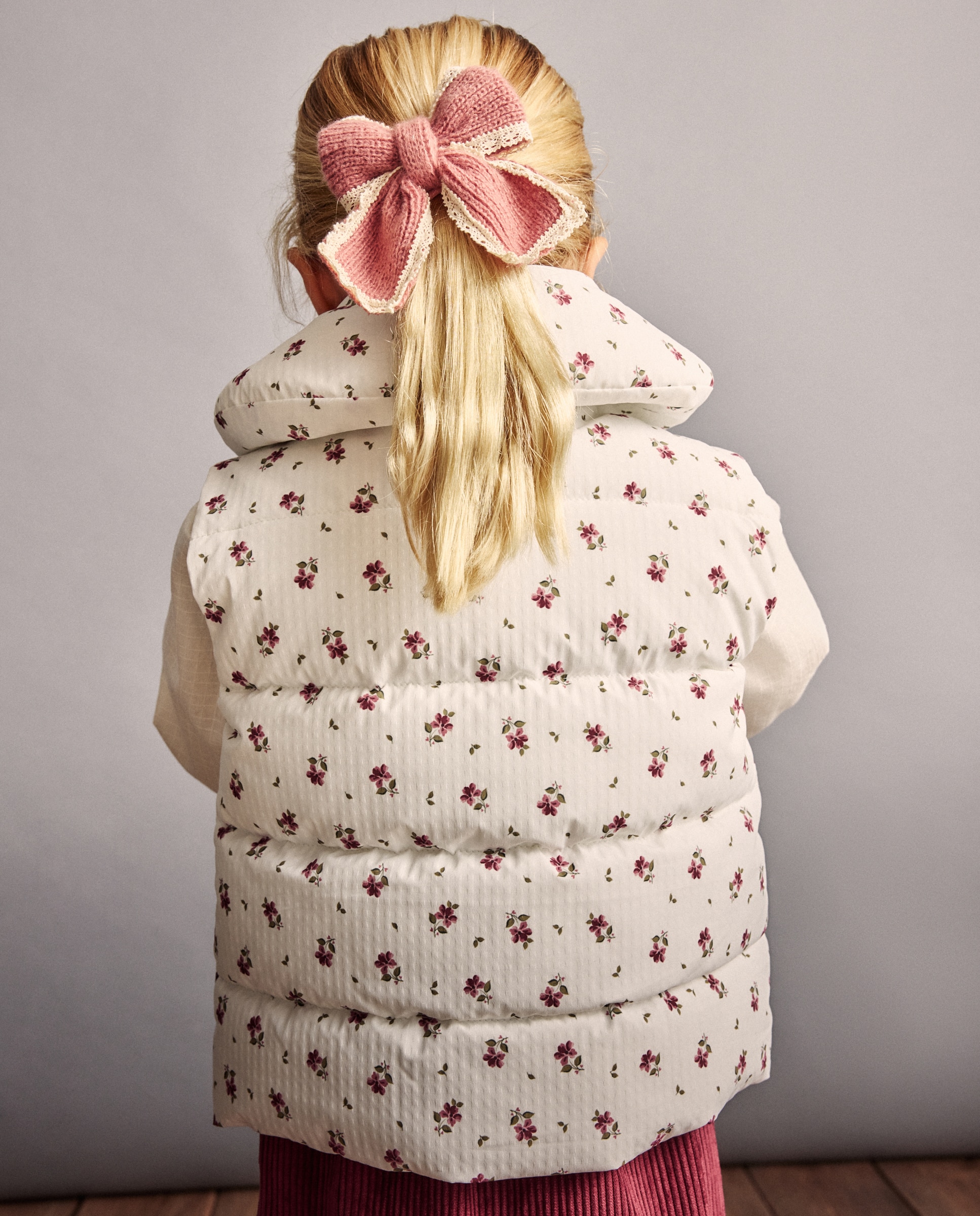 Colete Acolchoado com Estampado Floral Coconut El Corte Inglés Branco-3