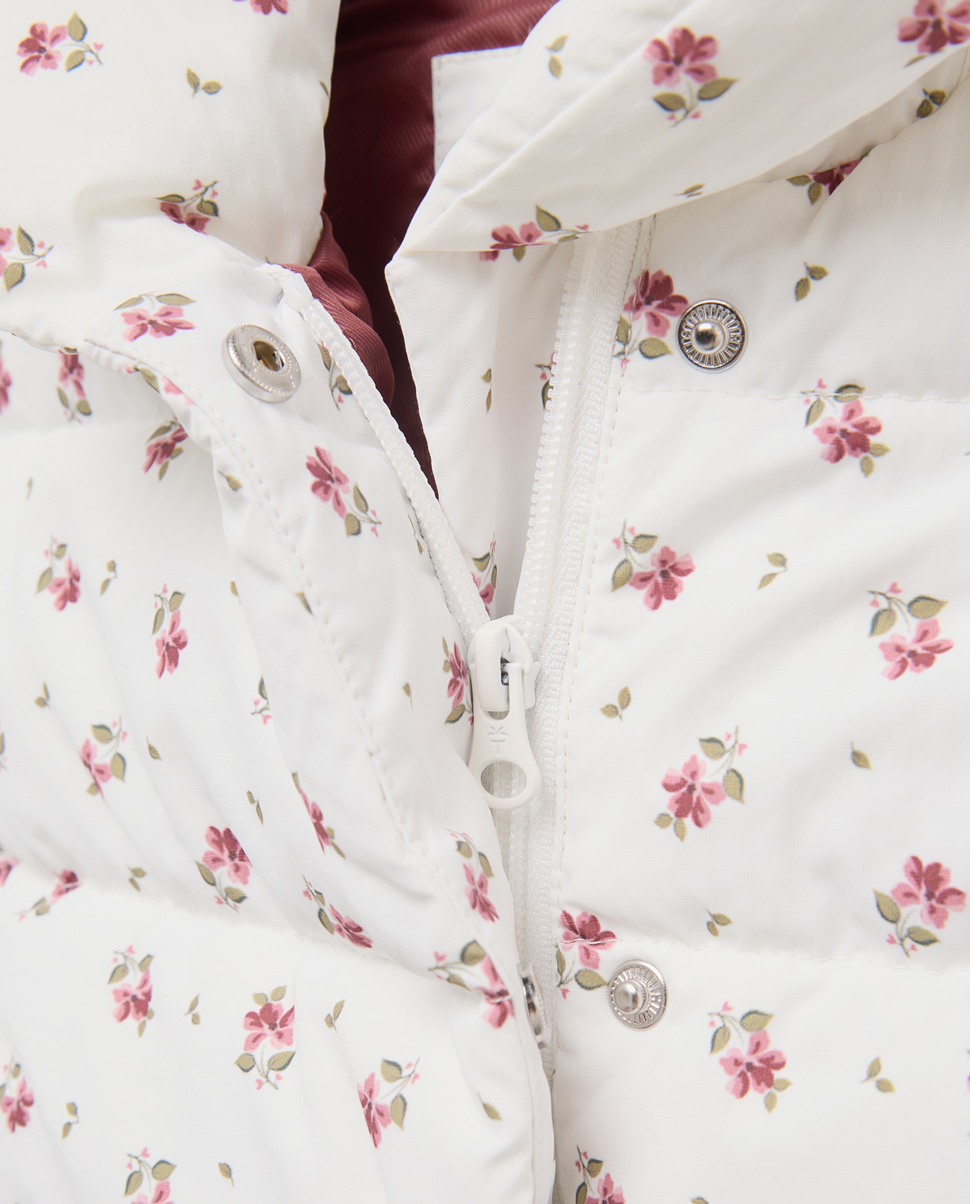 Colete Acolchoado com Estampado Floral Coconut El Corte Inglés Branco-5
