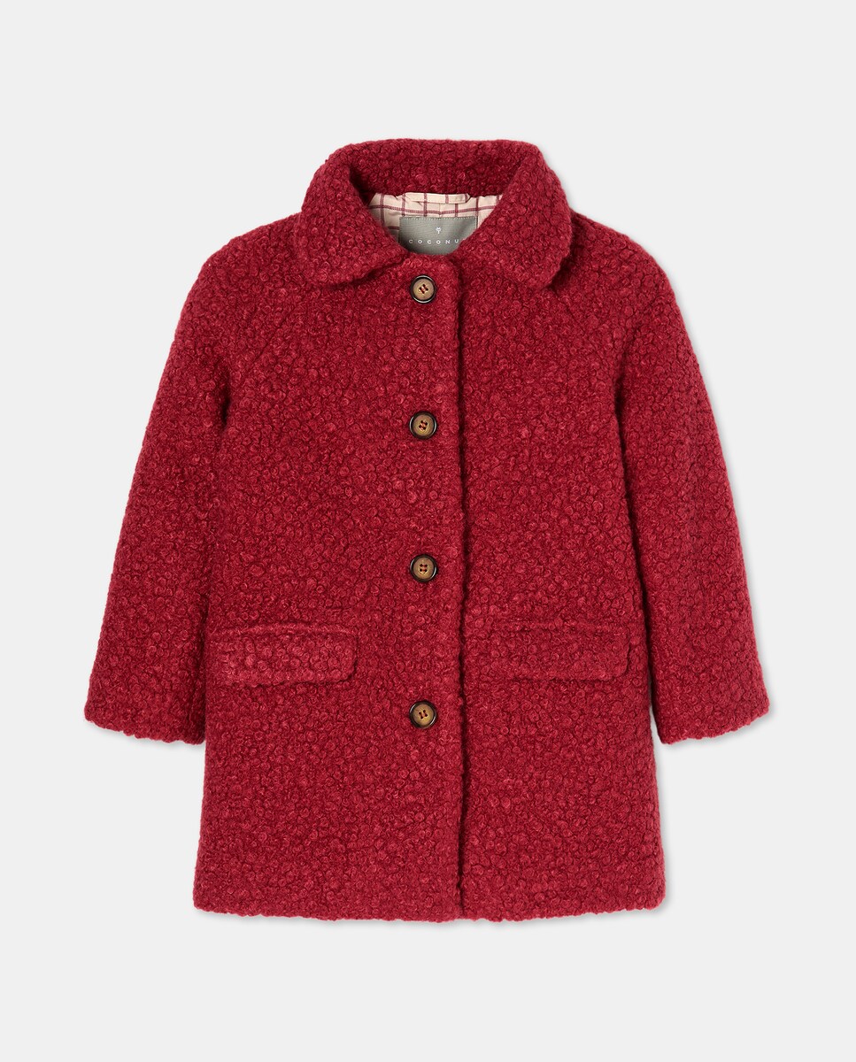 Sobretudo Liso com Tecido Turco Bordeaux-4