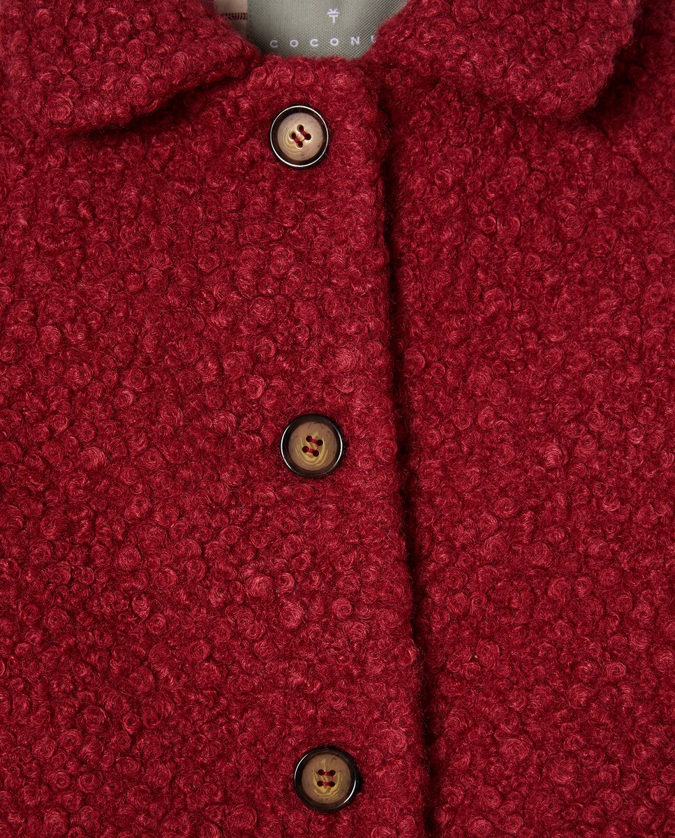 Sobretudo Liso com Tecido Turco Bordeaux-5