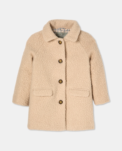 Imagen 0 de Abrigo liso rizo de niña