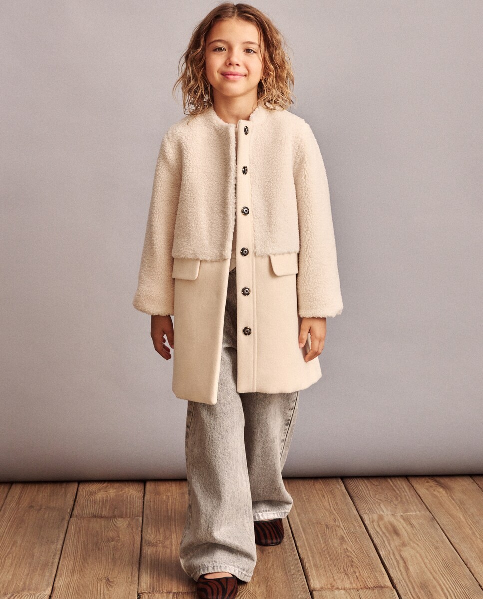 Abrigo combinado rizo-paño de niña · Coconut El Corte Inglés · El