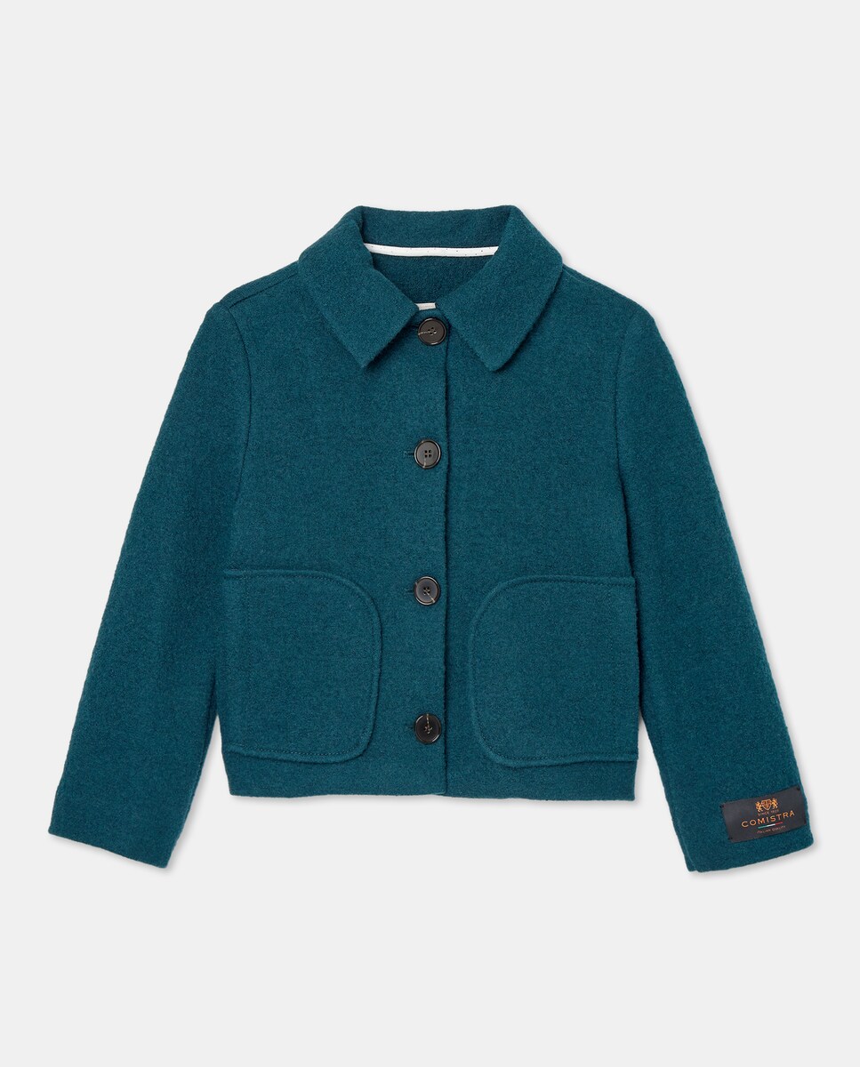 Blusão de Lã Cosida Verde-4