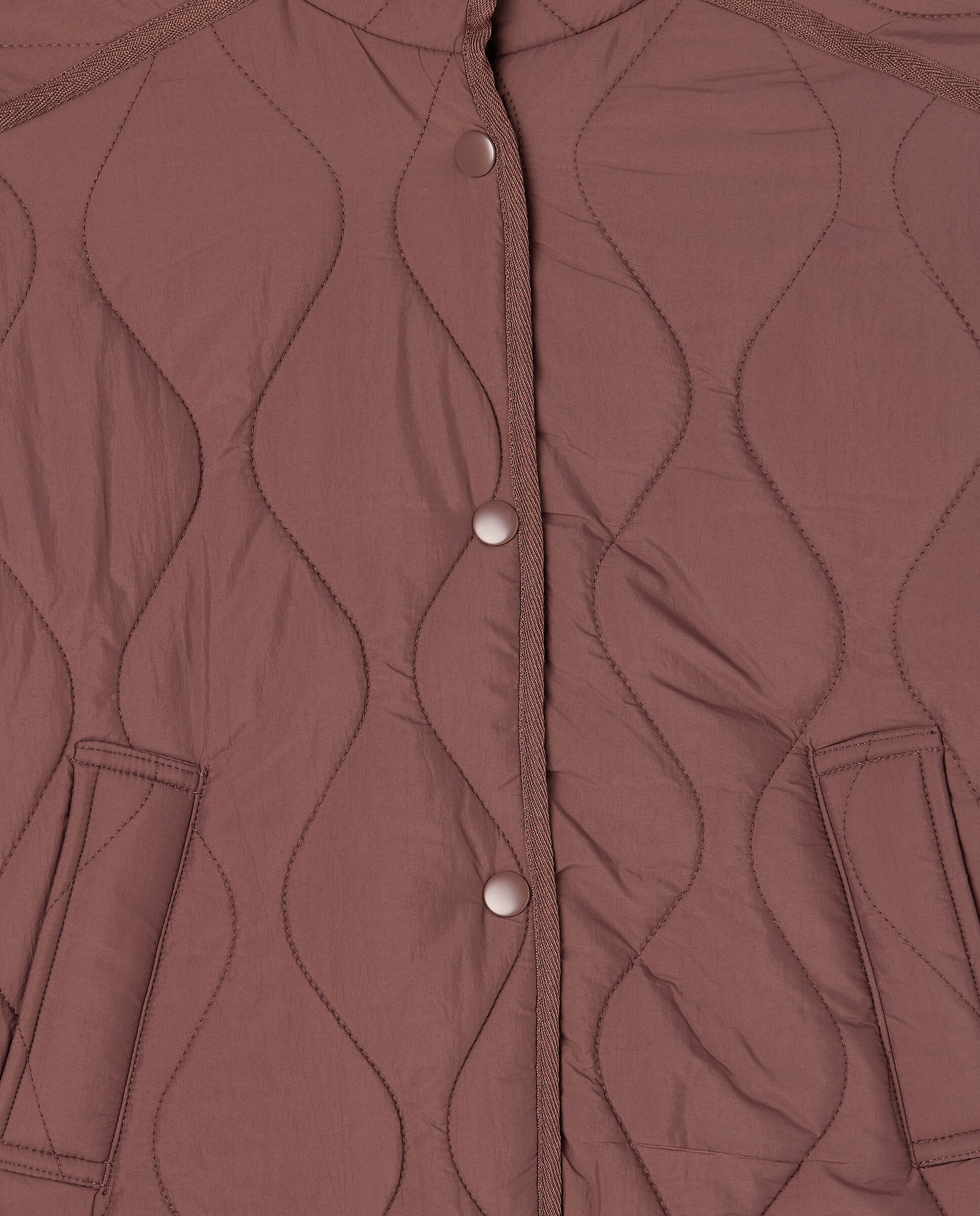 Sobretudo Liso Ligeiro Acolchoado Ameixa-6