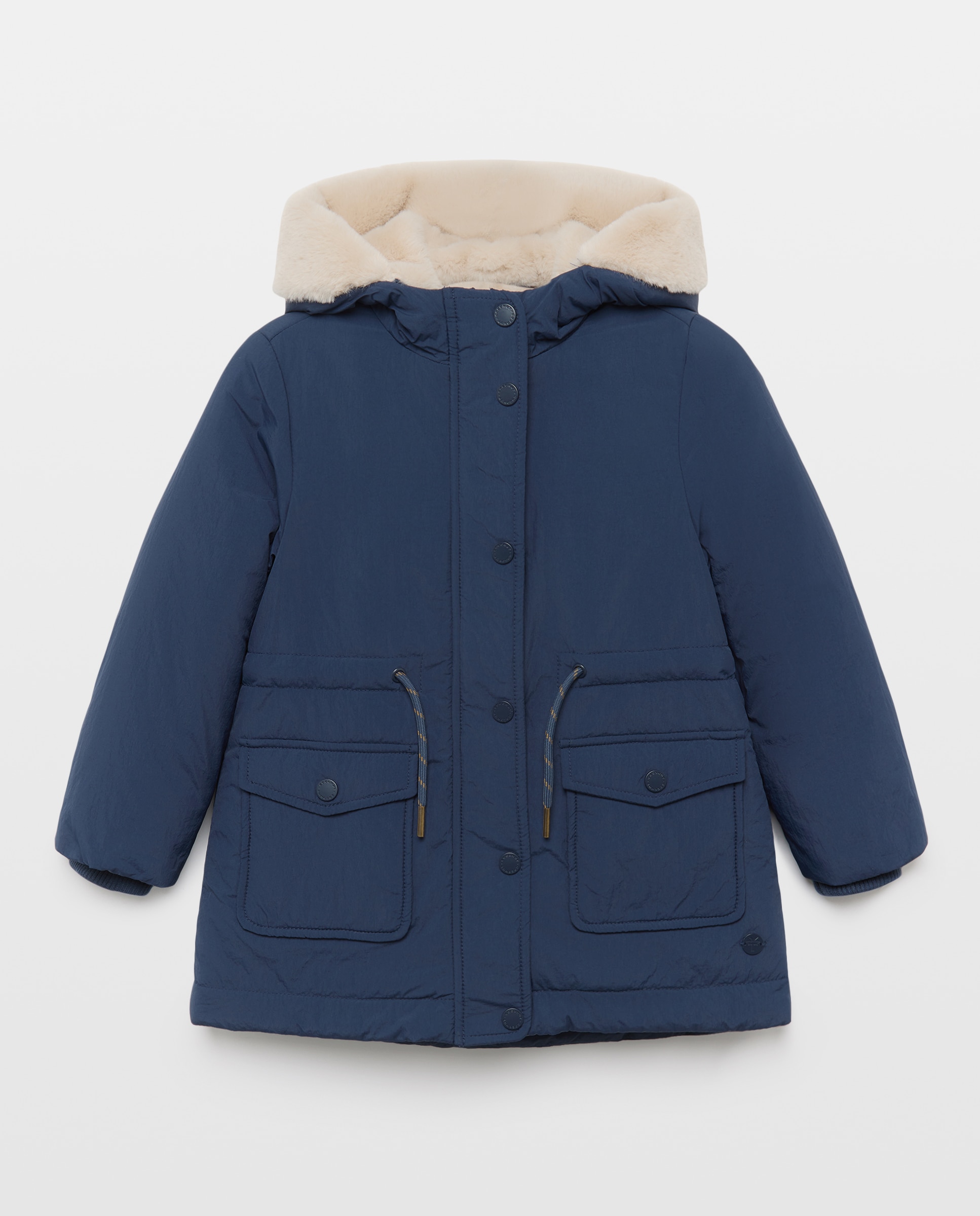 Parka coreana de niña con capucha con pelo - Coconut El Corte Inglés - Azul marino Azul marino-5