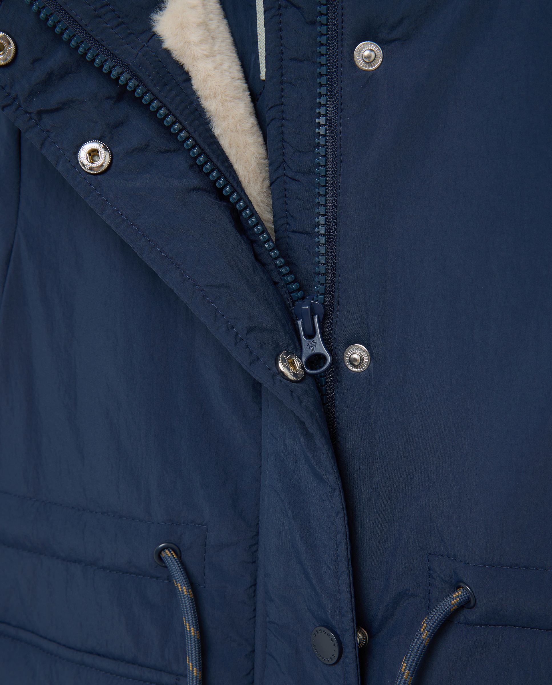 Parka coreana de niña con capucha con pelo - Coconut El Corte Inglés - Azul marino Azul marino-6