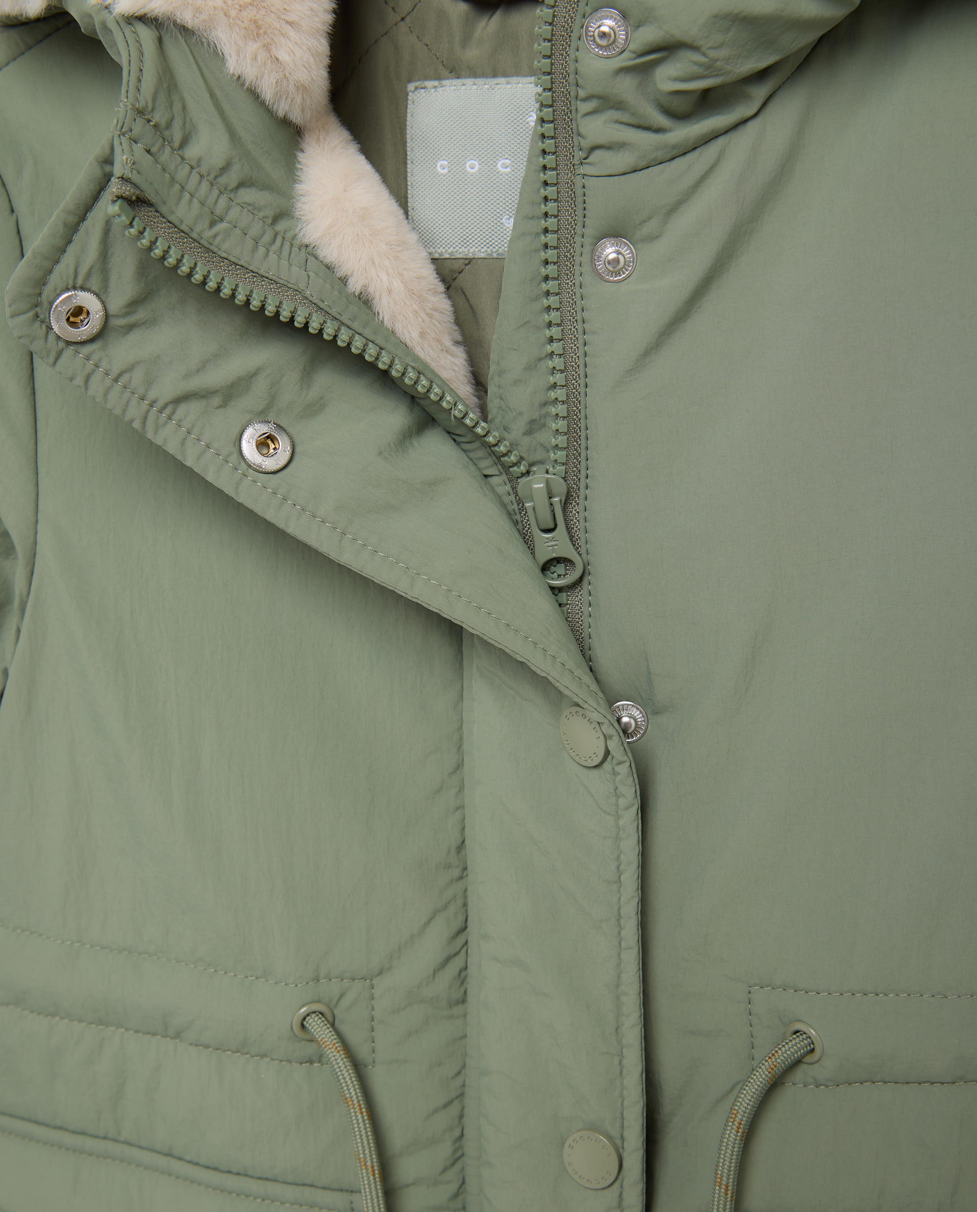 Parka coreana de niña con capucha con pelo - Coconut El Corte Inglés - 520 Kaki 520 Kaki-6
