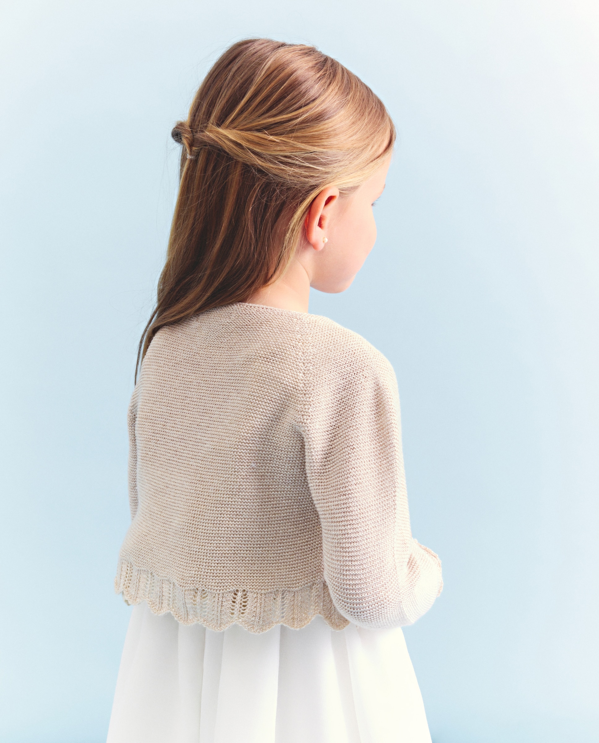Chaqueta tricot perlé arras de niña - Coconut El Corte Inglés - Tostado Tostado-3