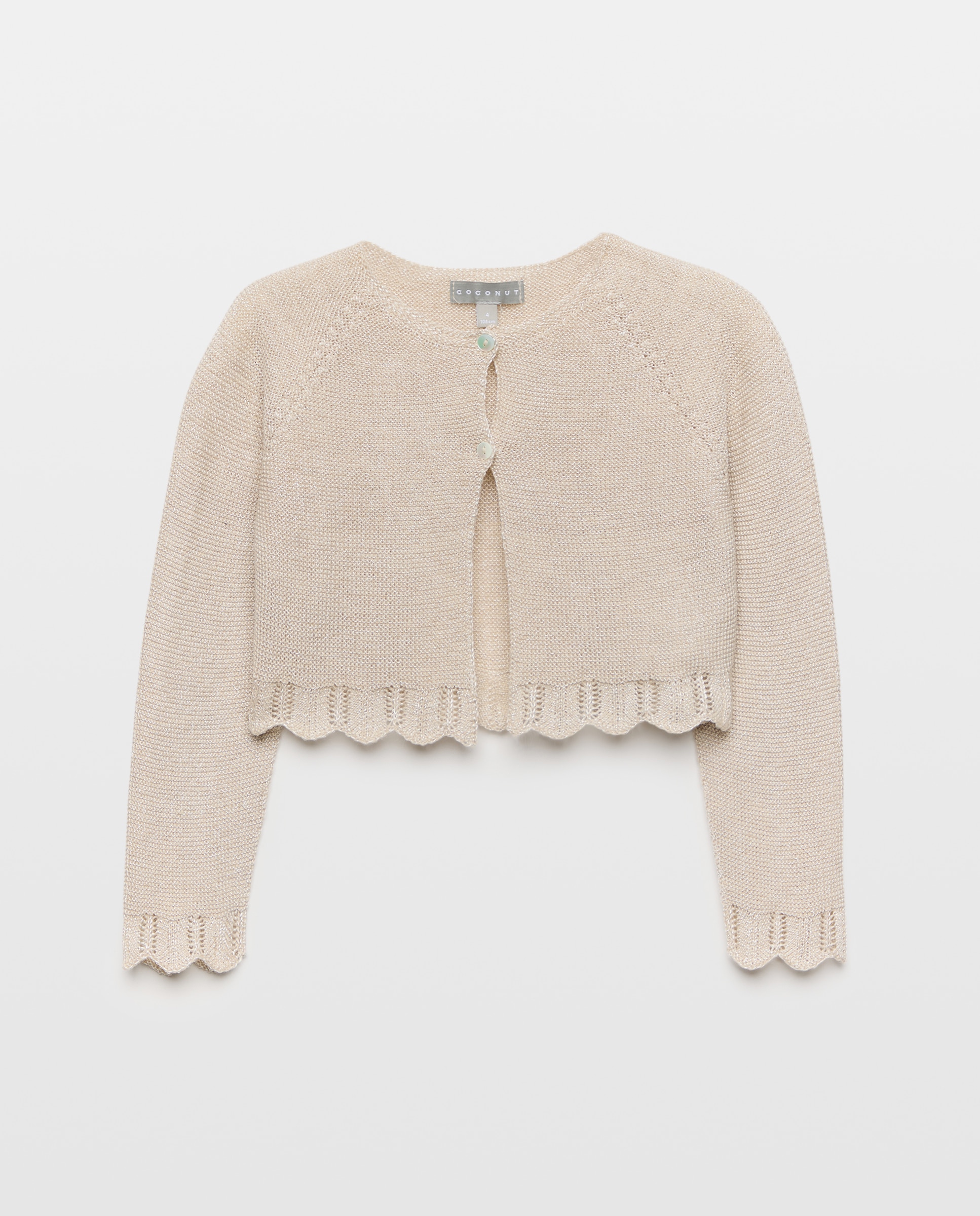 Chaqueta tricot perlé arras de niña - Coconut El Corte Inglés - Tostado Tostado-4