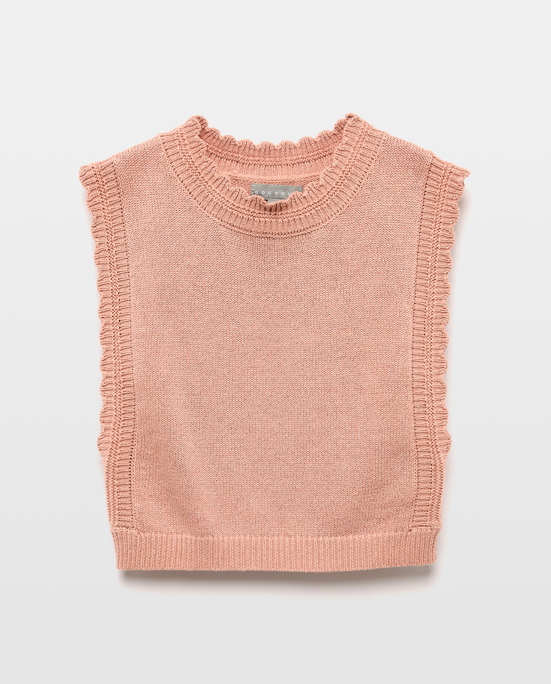 Chaleco cerrado con cuello y lateral con fextón lurex de niña - Coconut El Corte Inglés - 220 Rosa palo 220 Rosa palo-4