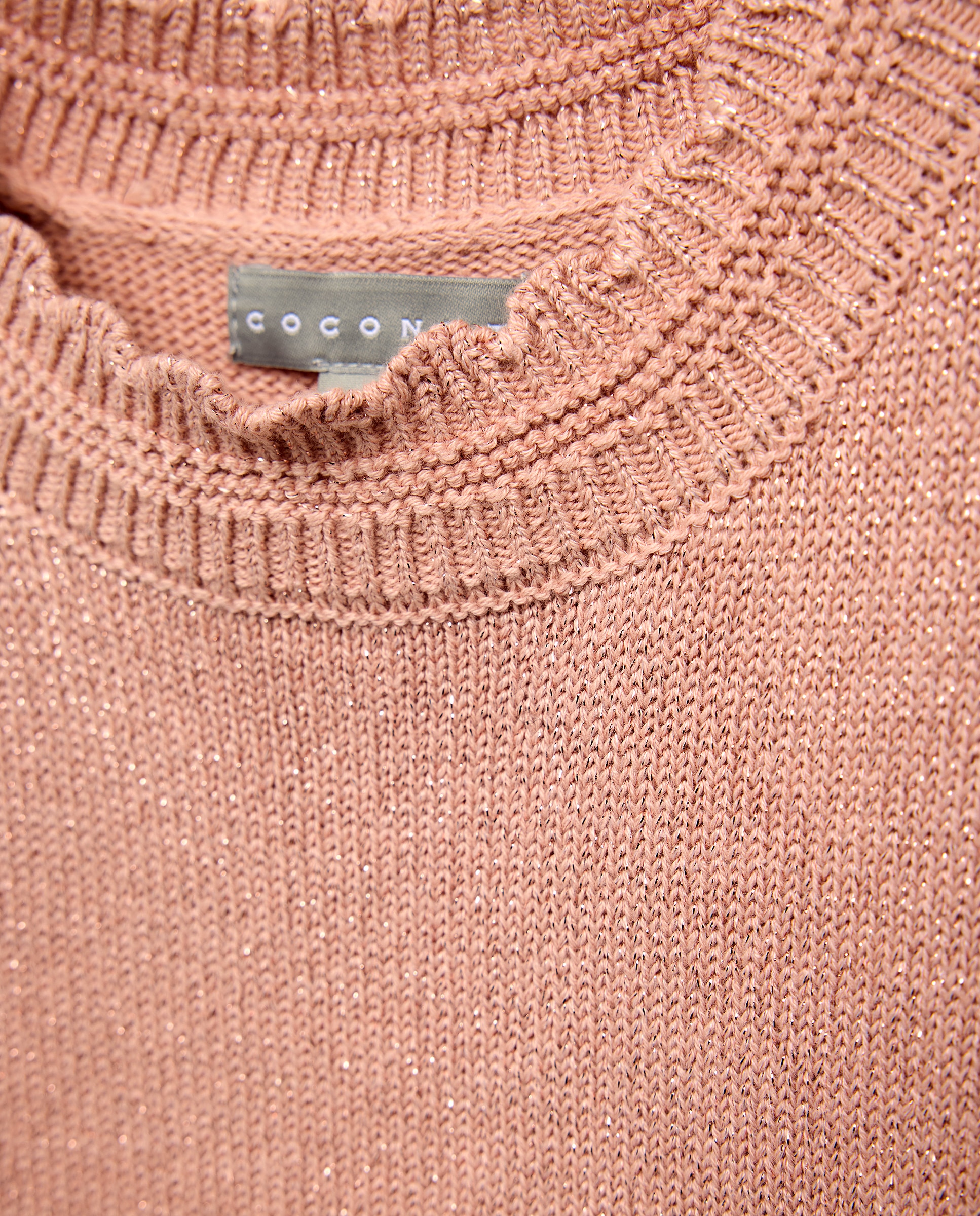 Chaleco cerrado con cuello y lateral con fextón lurex de niña - Coconut El Corte Inglés - 220 Rosa palo 220 Rosa palo-5
