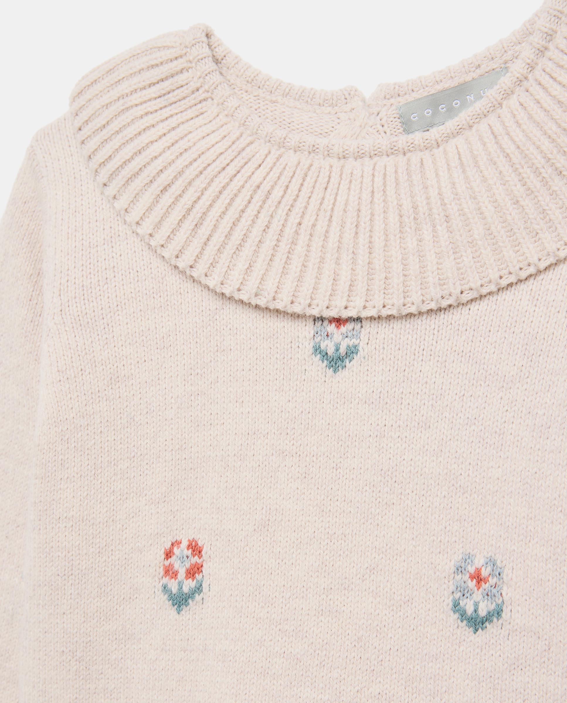 Camisola de Malha com All Over Print Floral e Gola Branco-5