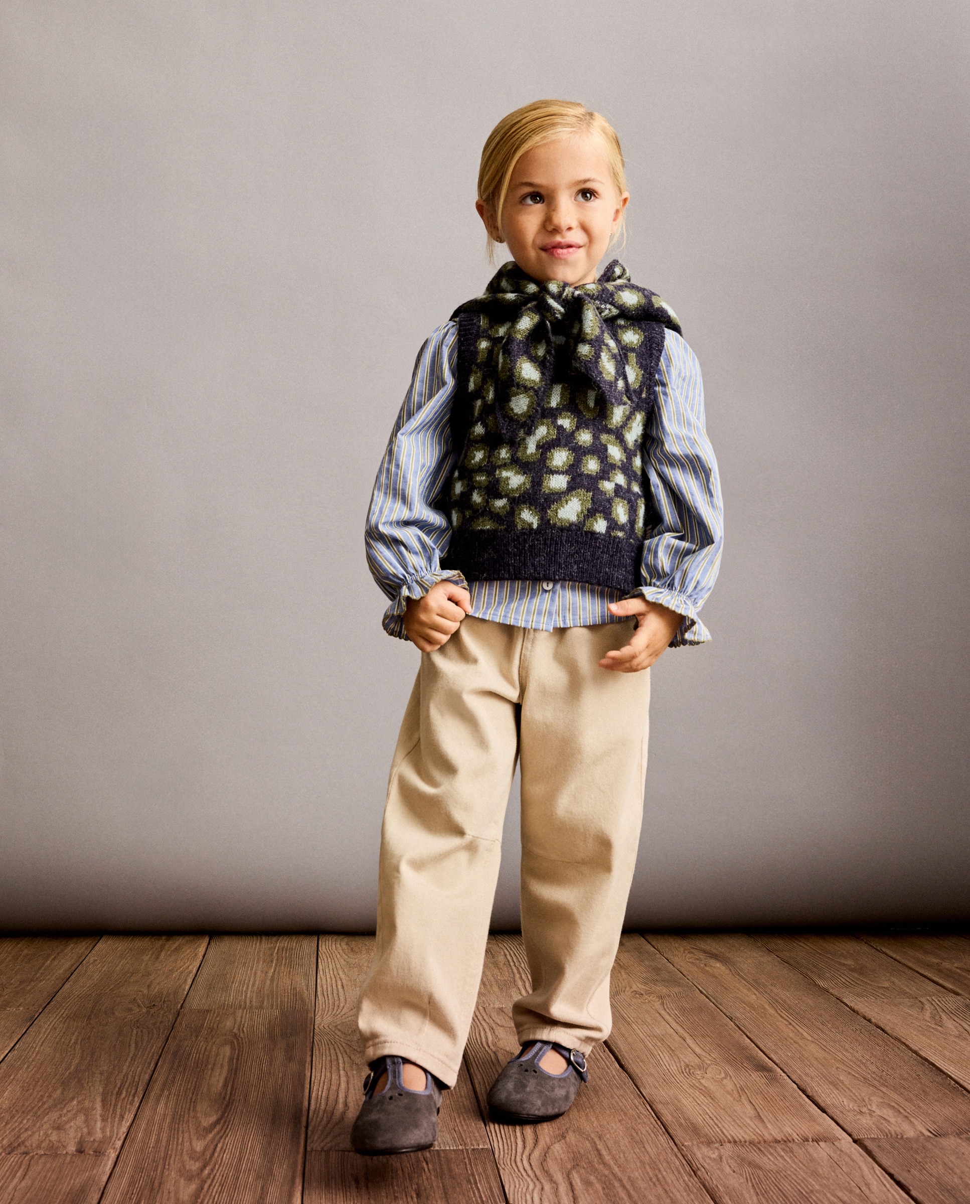 Colete com Animal Print de Leopardo Azul-2