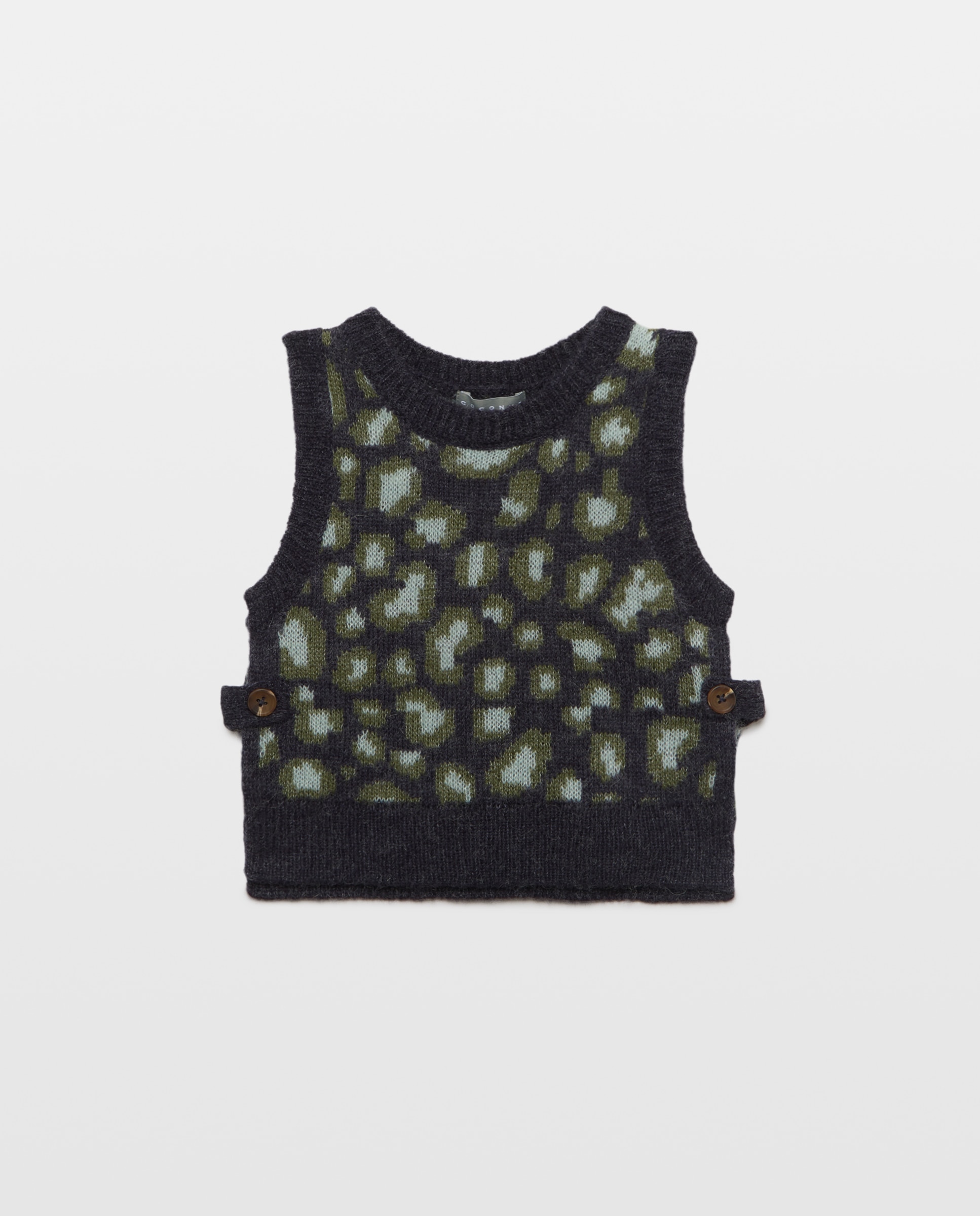 Colete com Animal Print de Leopardo Azul-5