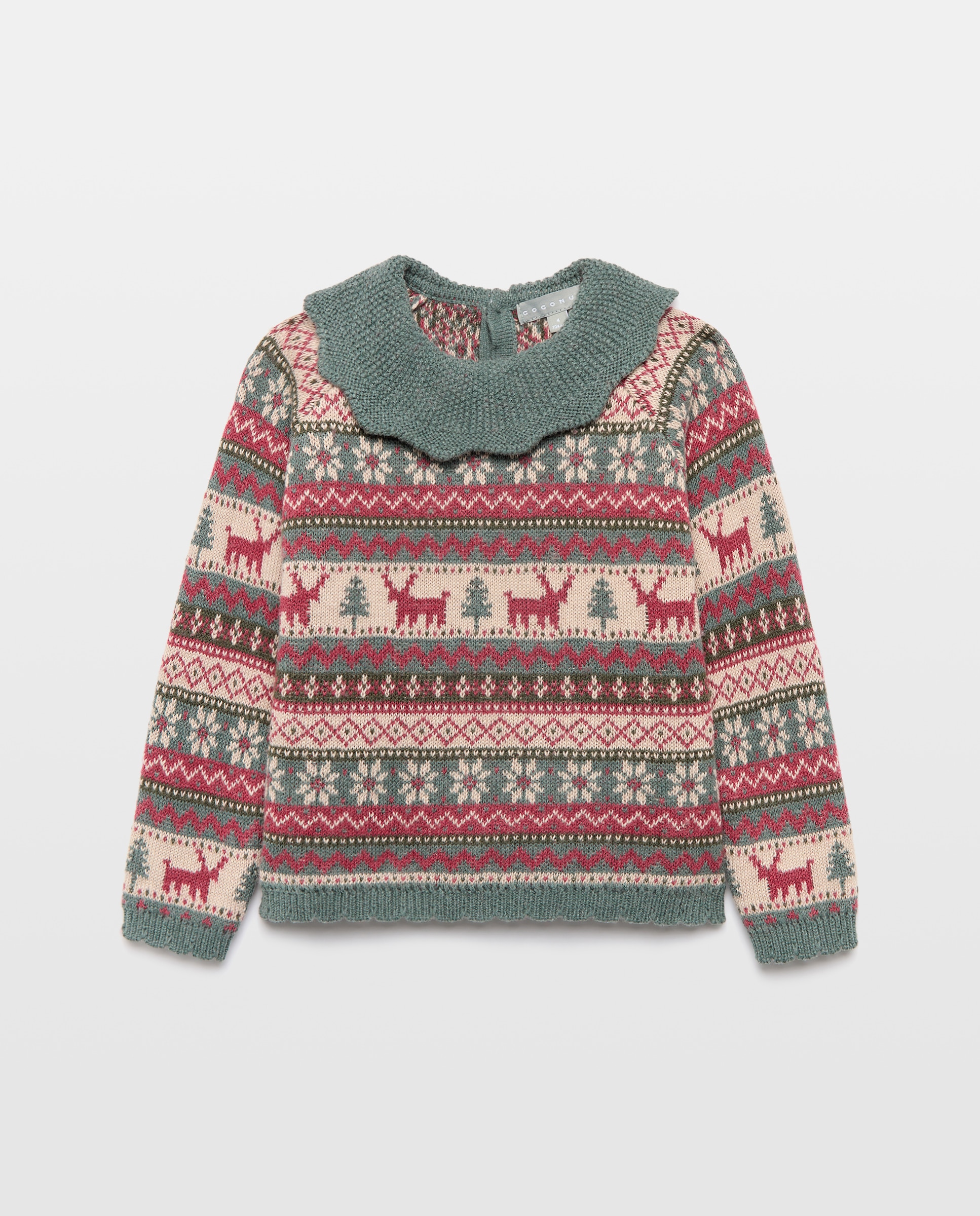 Jersey cuello gola greca completa navidad de niña - Coconut El Corte Inglés - Rojo Rojo-1