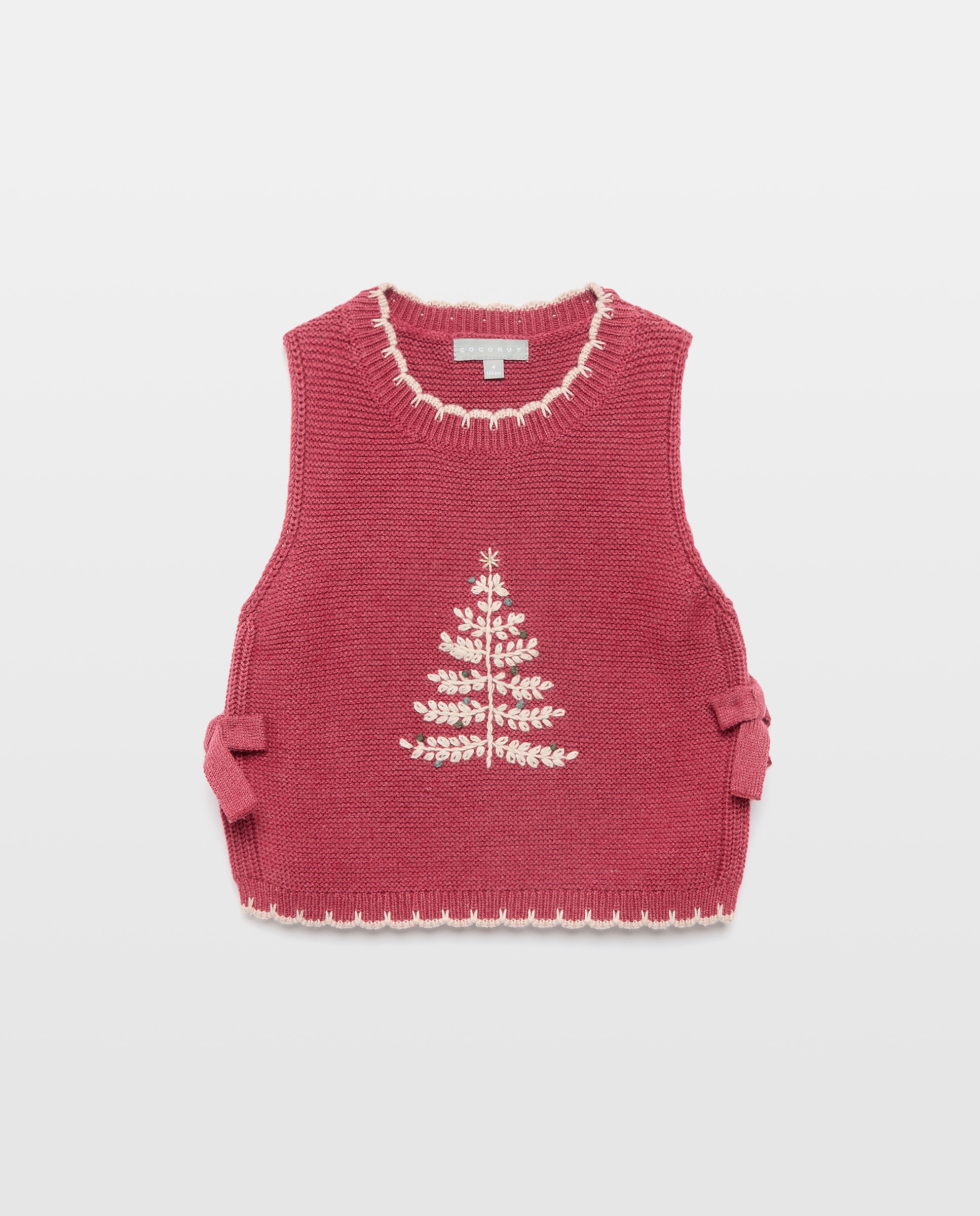 Chaleco bordado-mano árbol de navidad de niña - Coconut El Corte Inglés - 600 Rojo 600 Rojo-1
