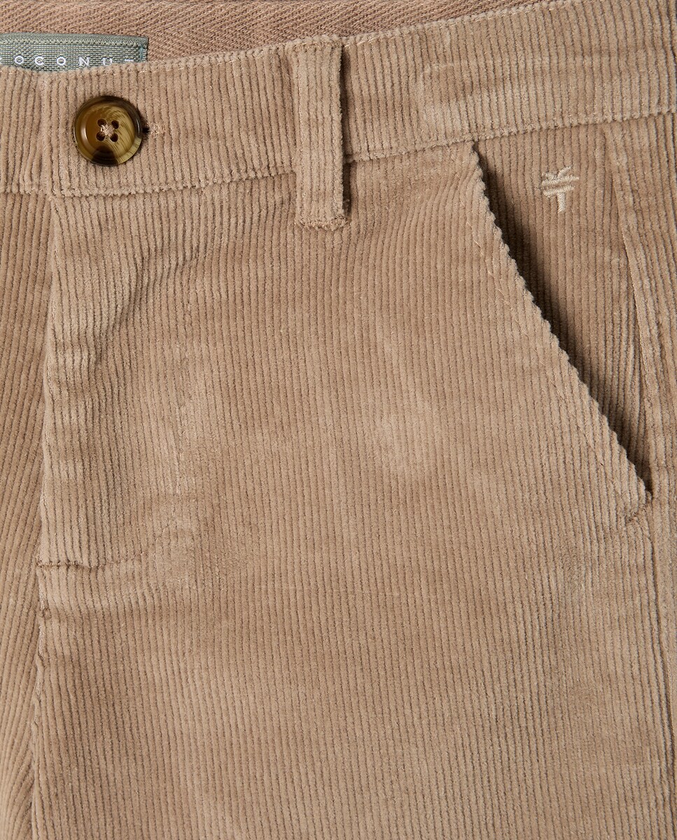 Bermudas de Bombazina Lisas Vison Claro-5