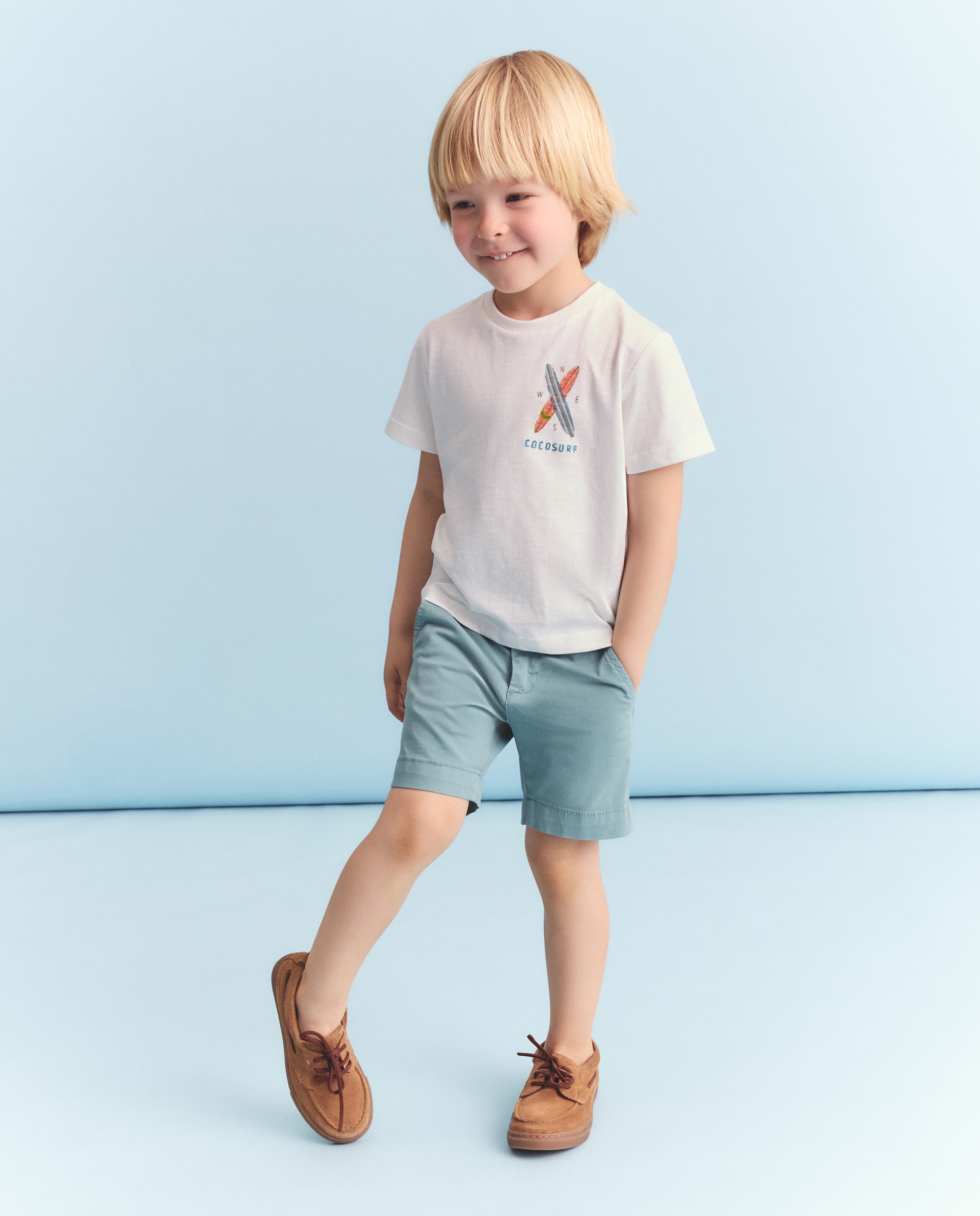 Bermudas de sport estilo chino de niño - Coconut El Corte Inglés - 530 Verde oscuro 530 Verde oscuro-1