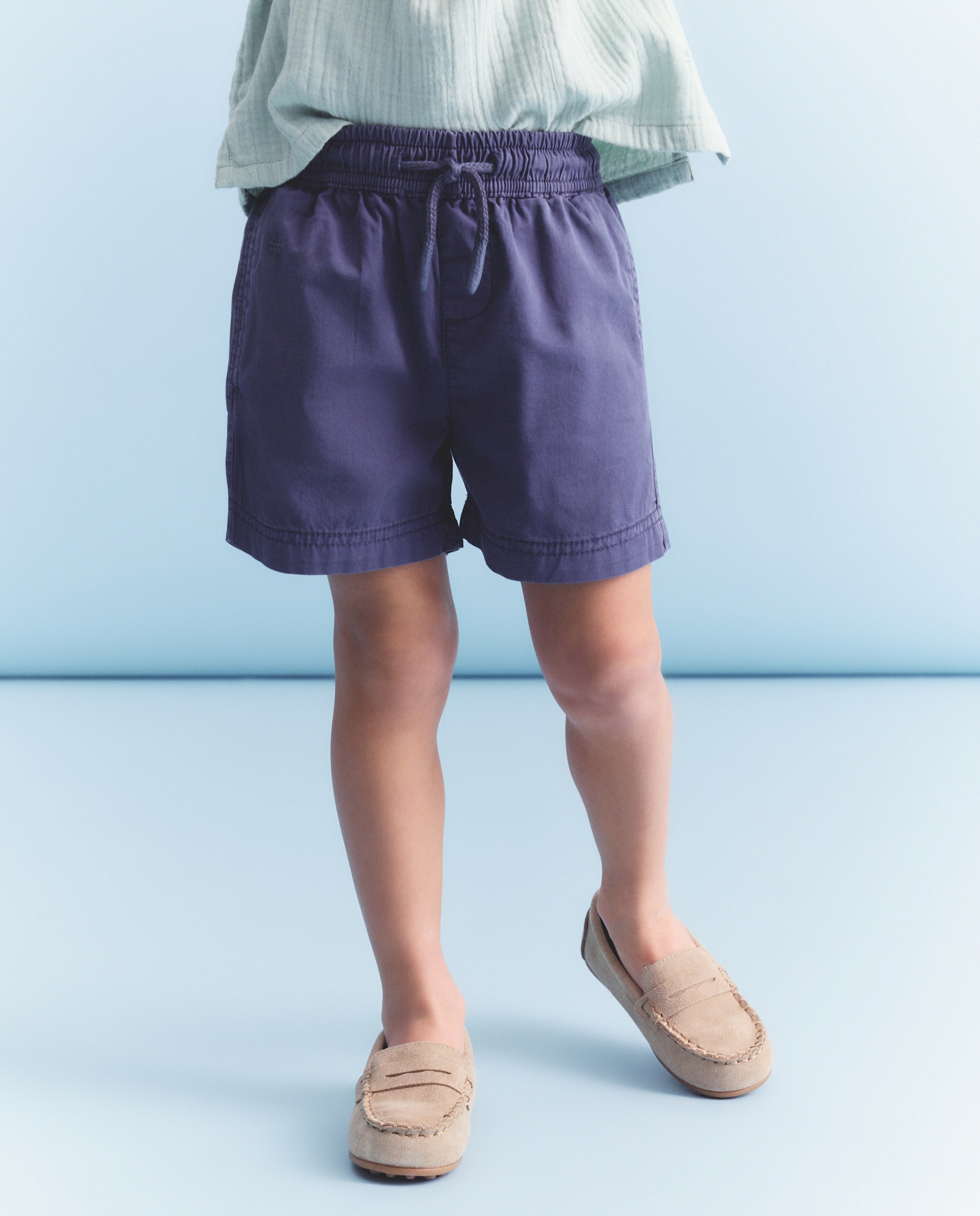 Bermudas Ligeiras de Sarja Coconut El Corte Inglés Azul-marinho-1