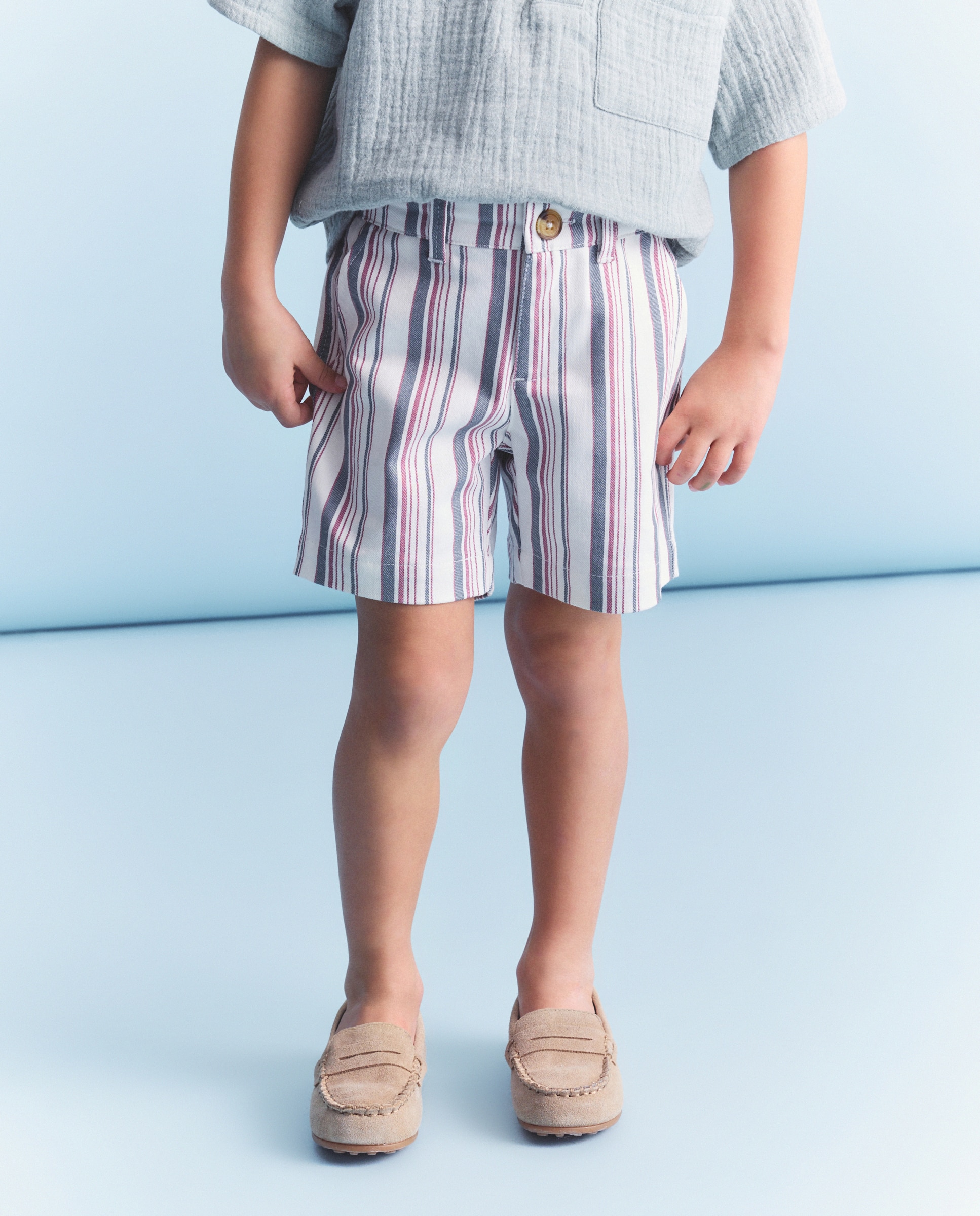 Bermudas Chino de Sarja com Risca de Fantasia Coconut El Corte Inglés Verde-2