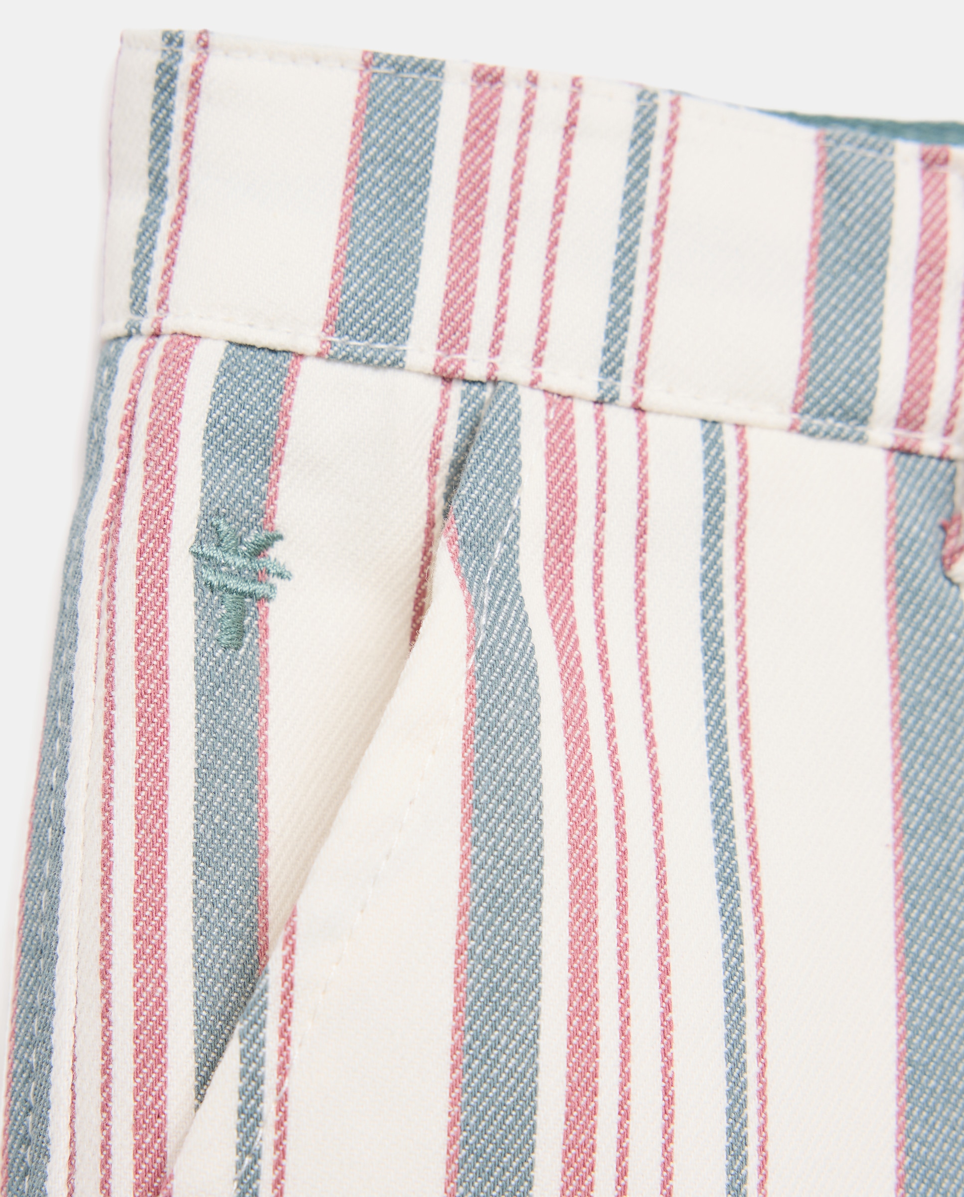 Bermudas Chino de Sarja com Risca de Fantasia Coconut El Corte Inglés Verde-5