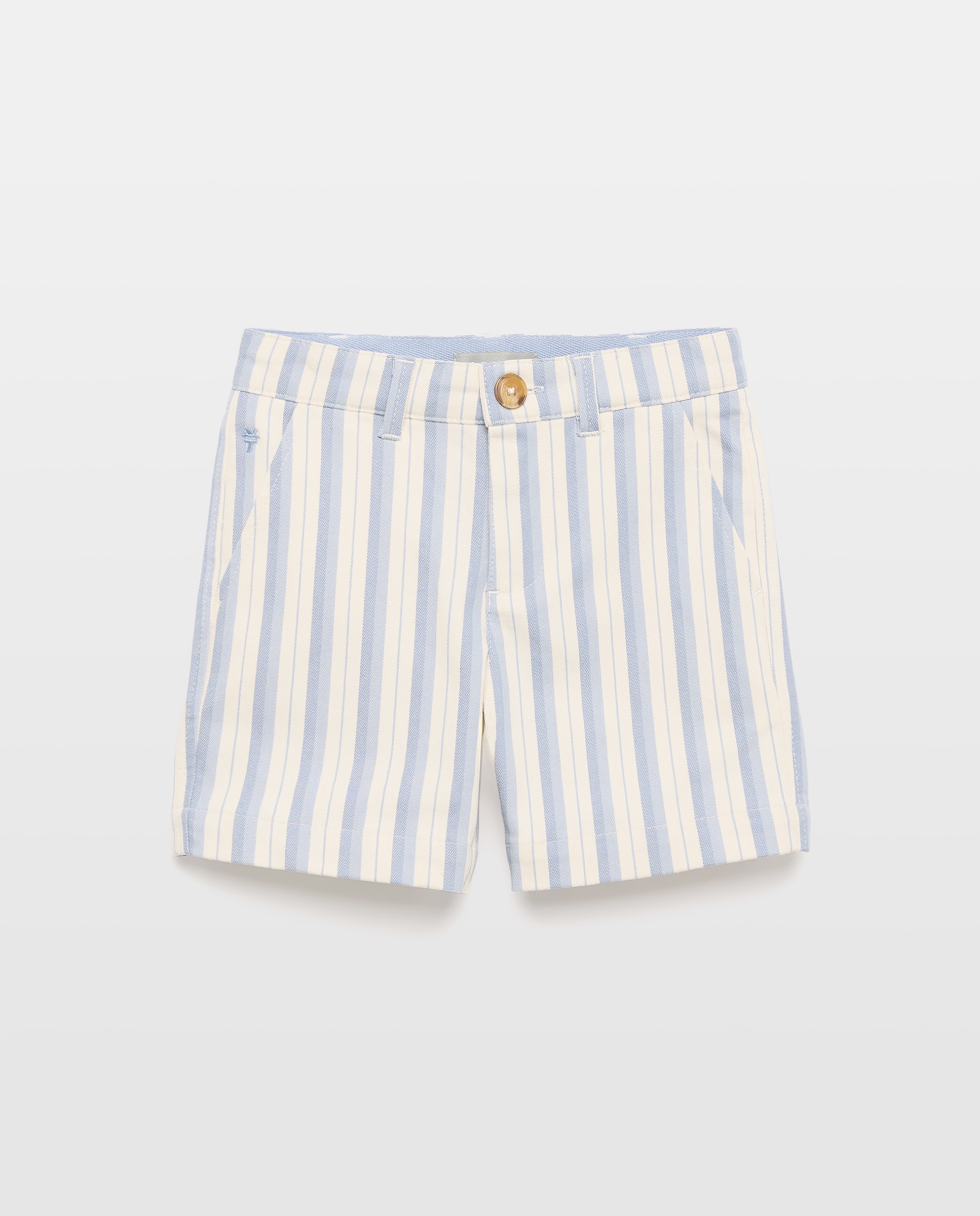Bermudas Chino de Sarja com Risca de Fantasia Coconut El Corte Inglés Azul-4