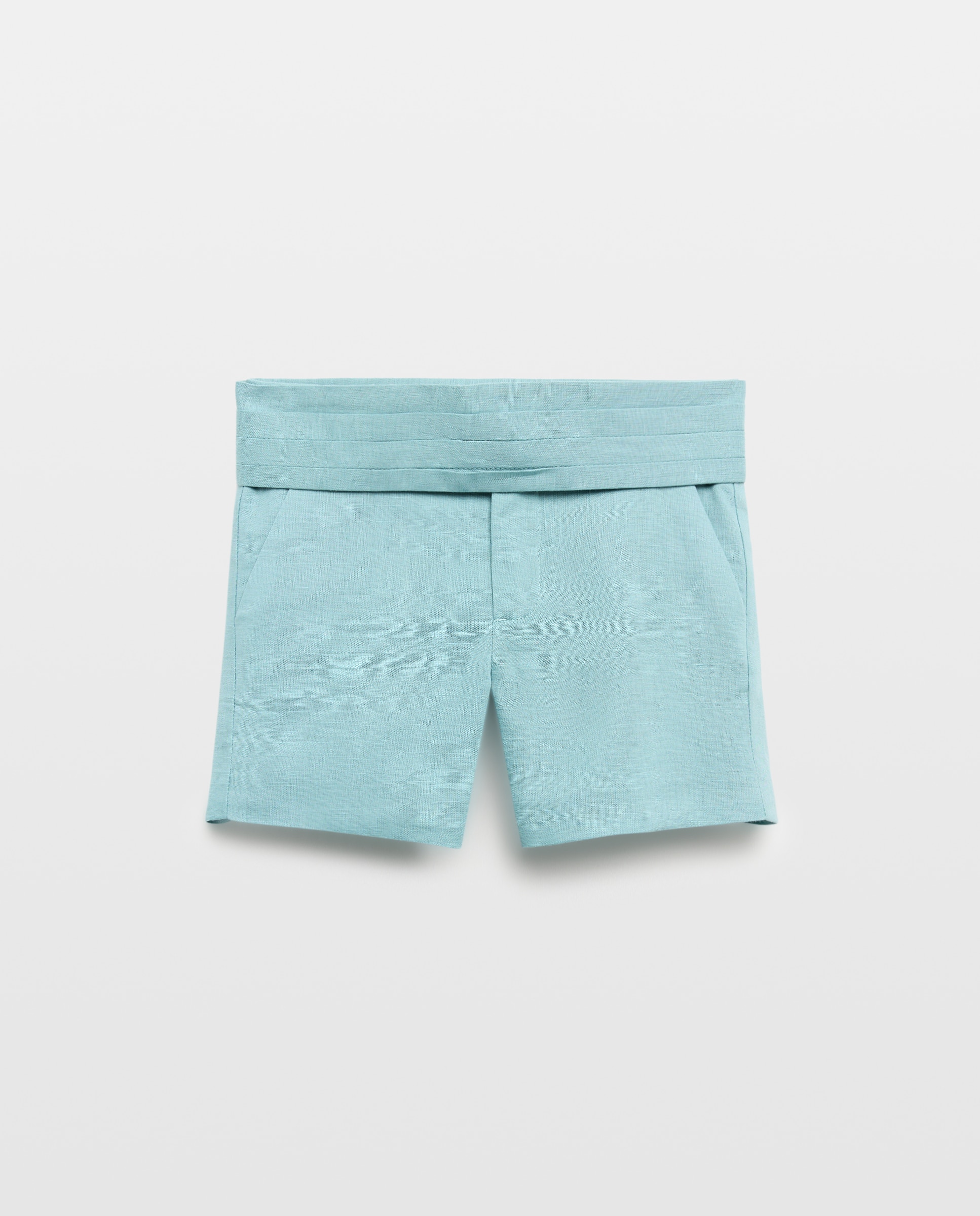 Bermuda de lino con fajín de niño - Coconut El Corte Inglés - Verde Verde-4