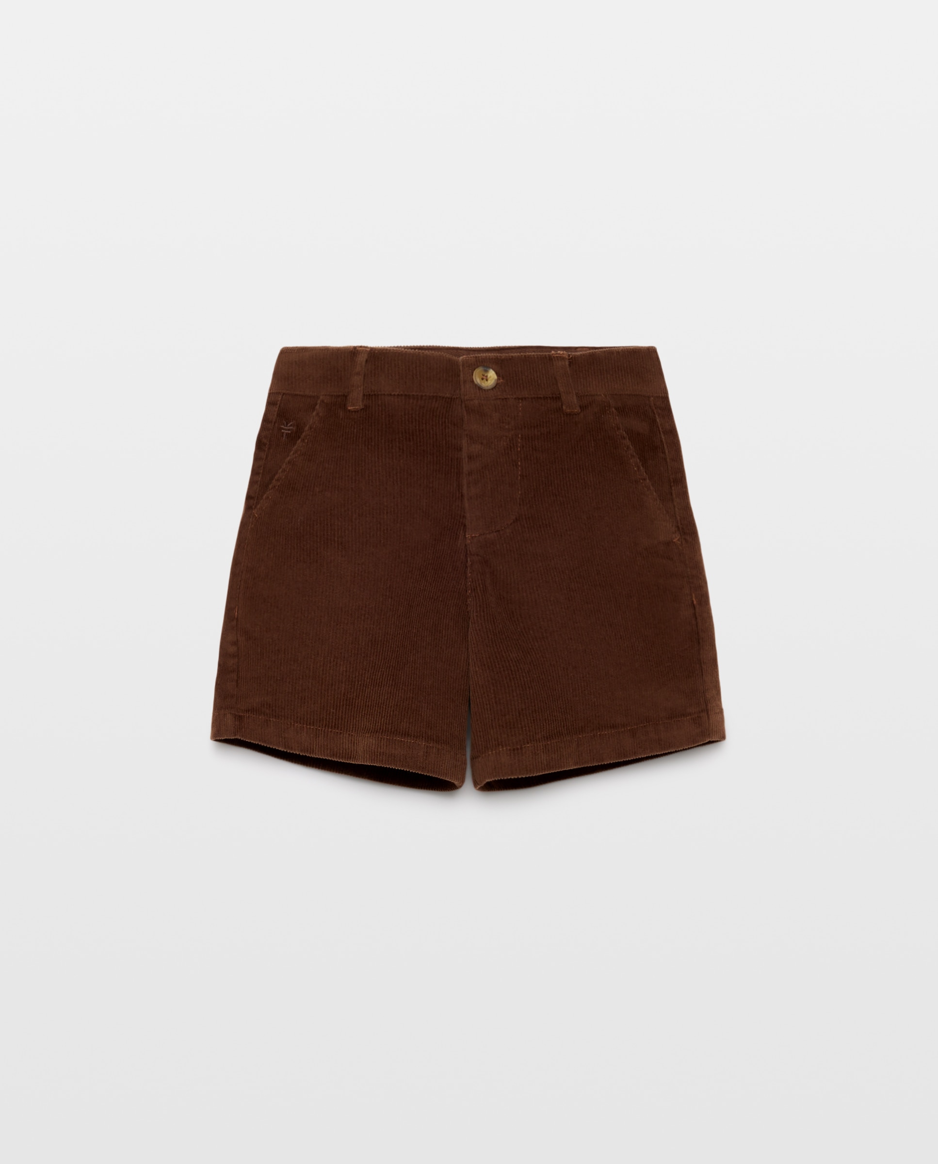 Bermudas de Bombazina Castanho-4