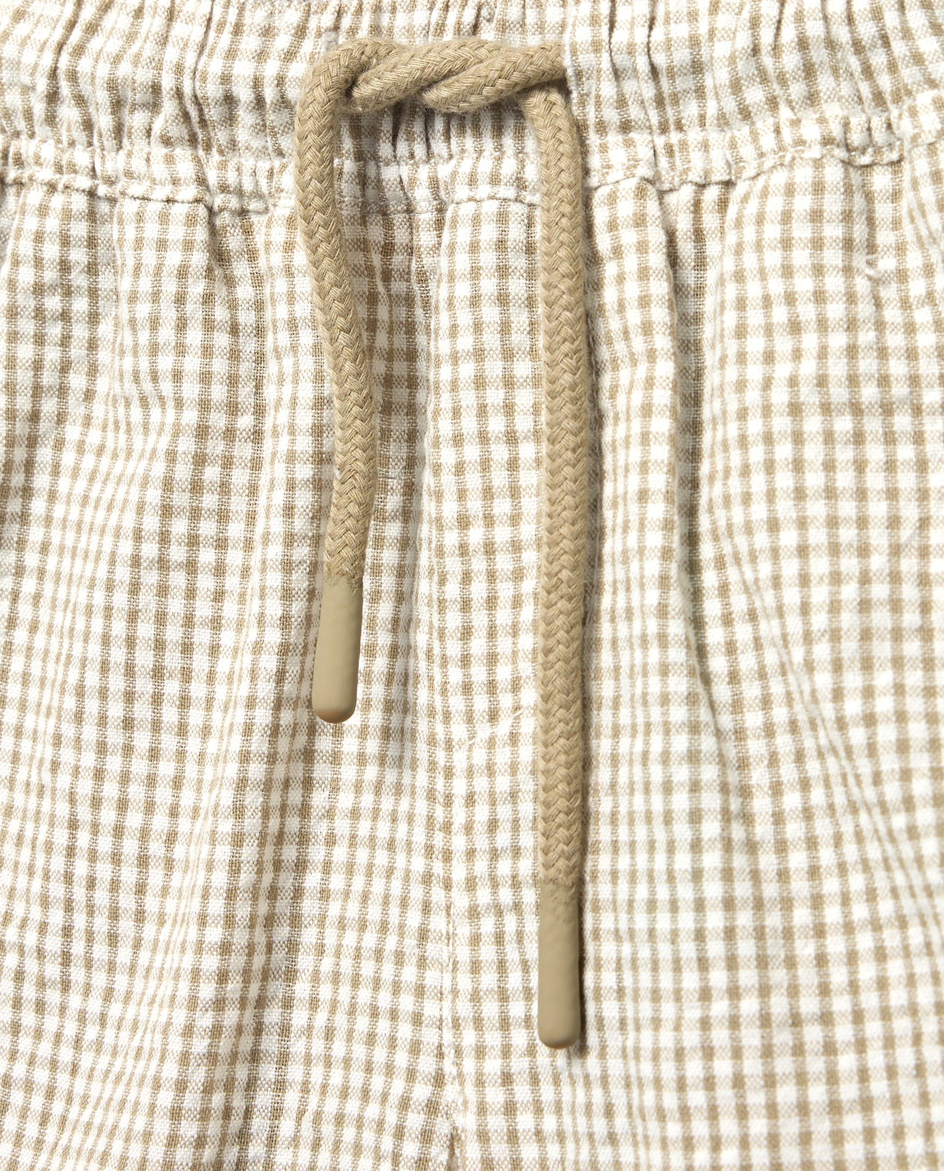Bermudas Cargo em Tecido Seersucker Vichy Coconut El Corte Inglés Caqui-5