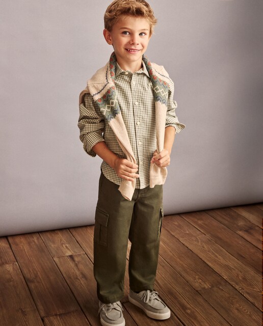 Imagem 0 de Camisa de Manga Comprida com Vichy Mini (4x4)